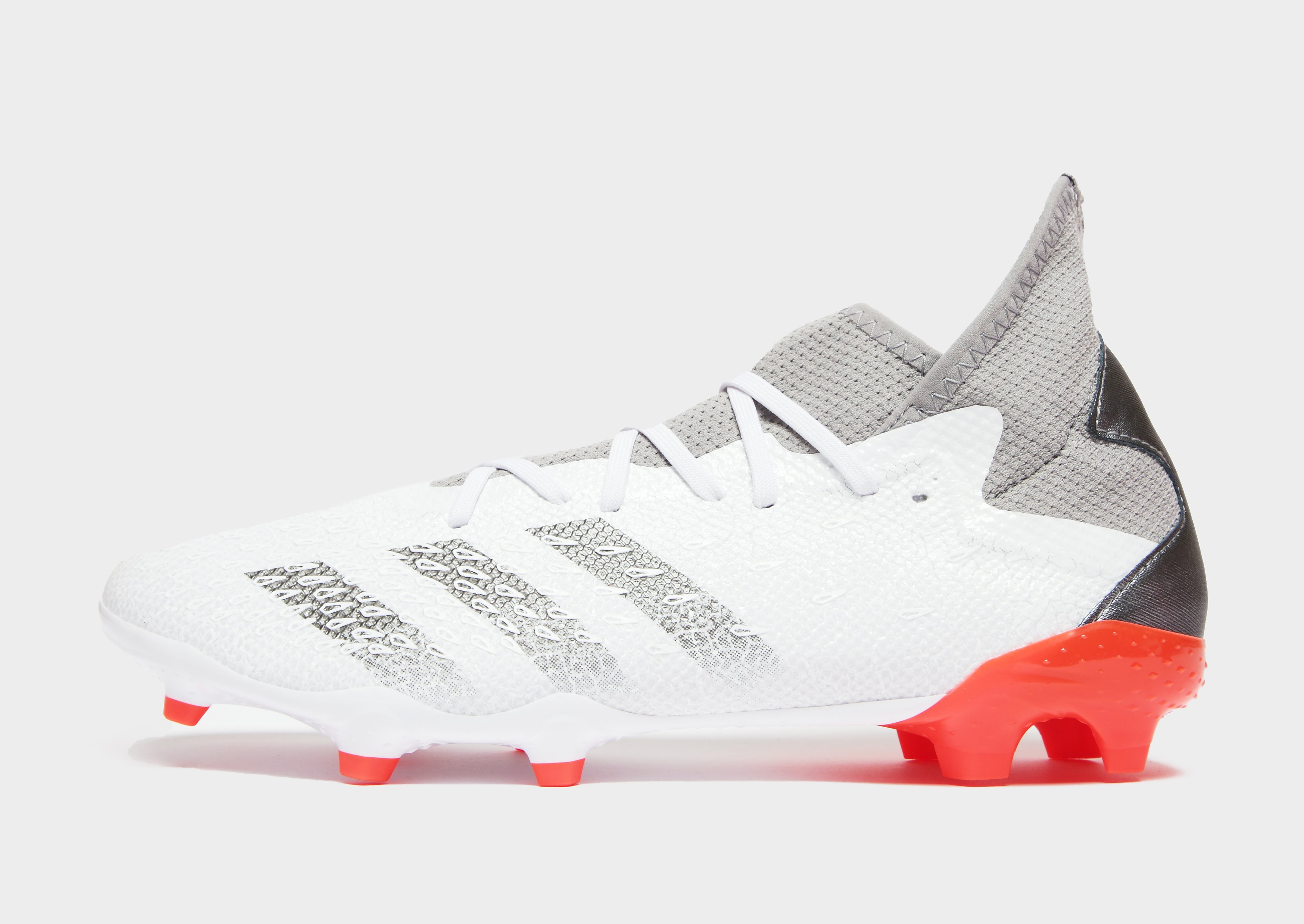 adidas Whitespark Predator .3 FG - Cloud White / Iron Metallic / Solar Red - Womens, Cloud White / Iron Metallic / Solar Red