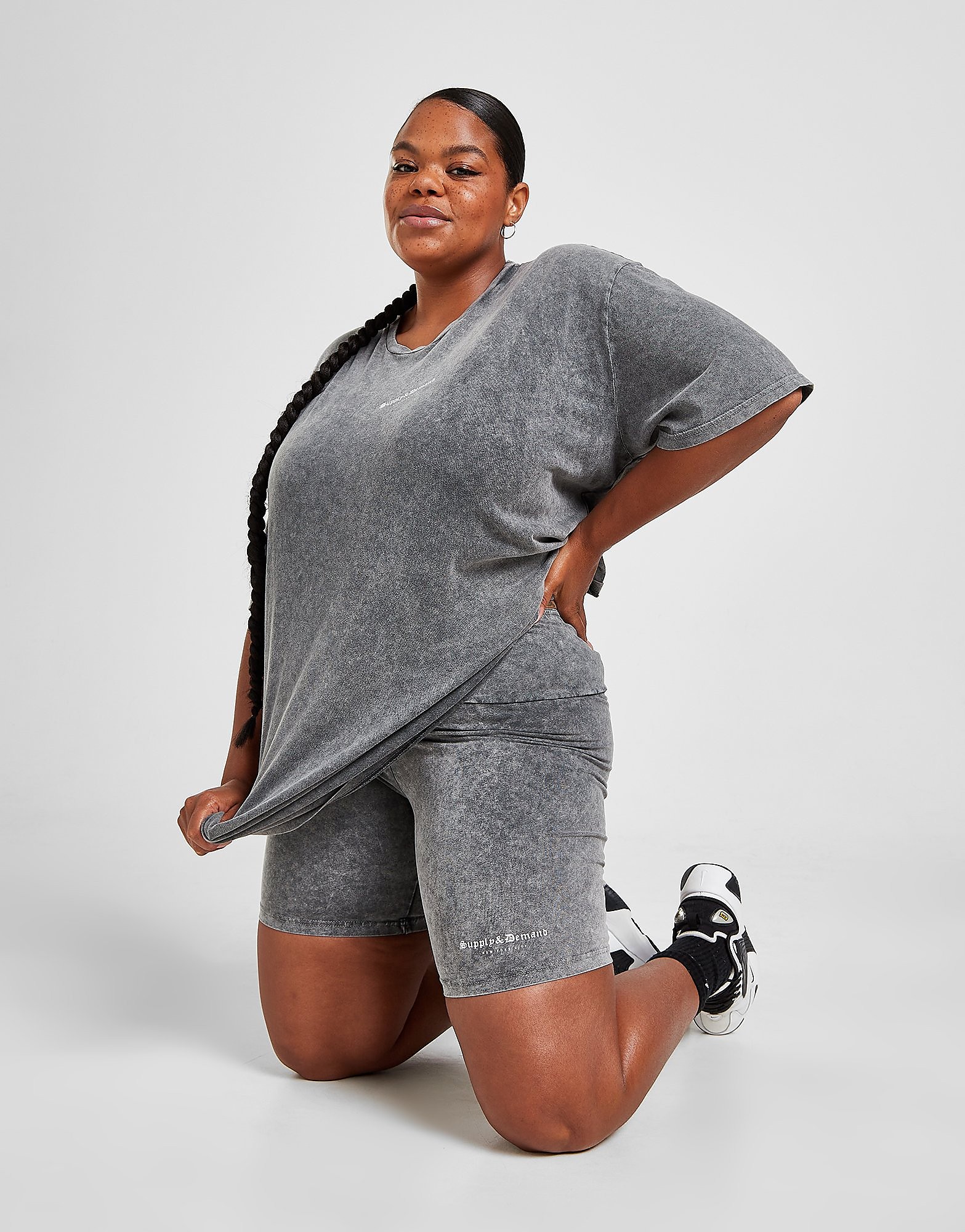 

Supply & Demand Gothic Washed Plus Size Cycle Shorts - Only at JD - Grey - Womens, Grey