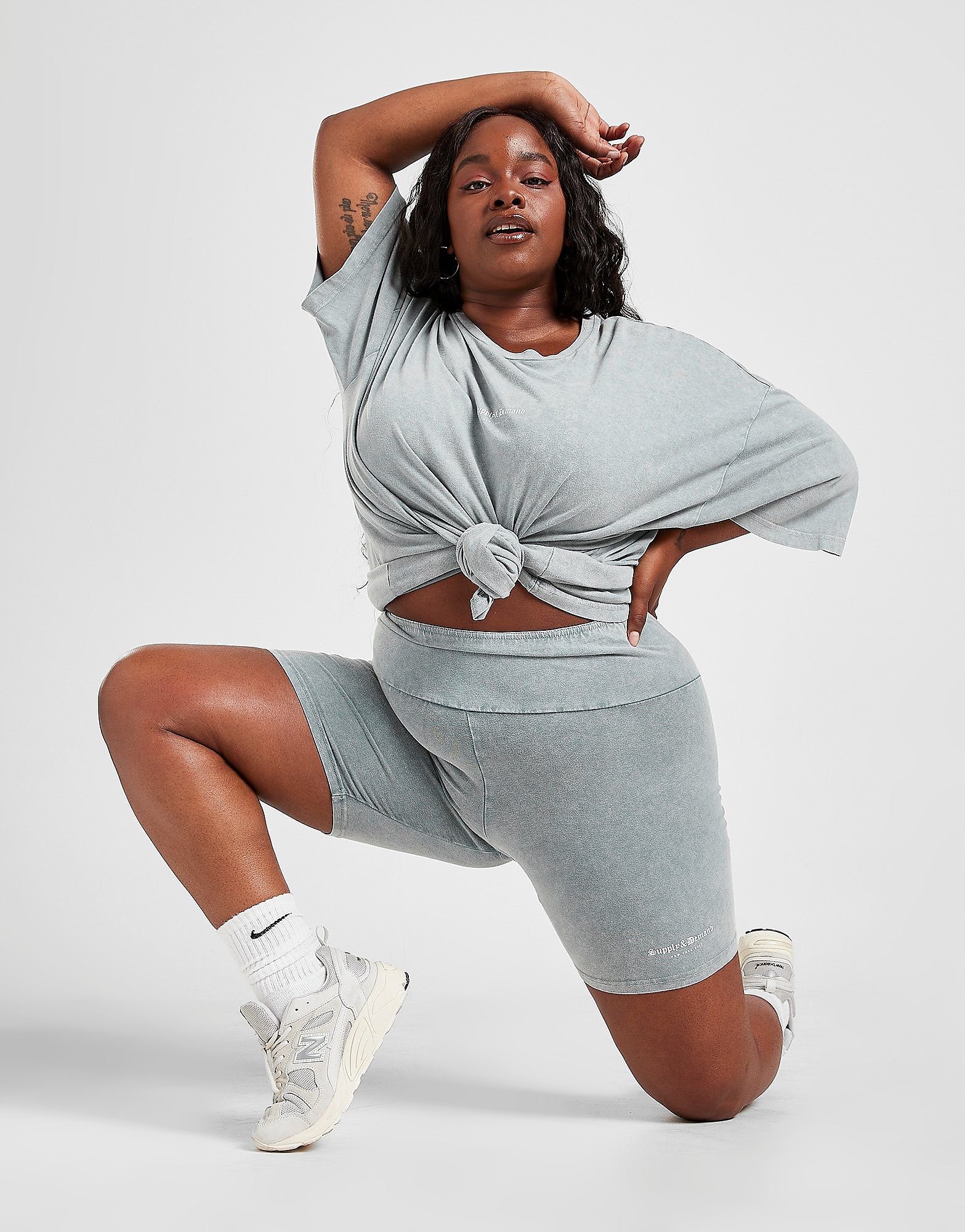 

Supply & Demand Gothic Washed Plus Size Cycle Shorts - Only at JD - Grey - Womens, Grey