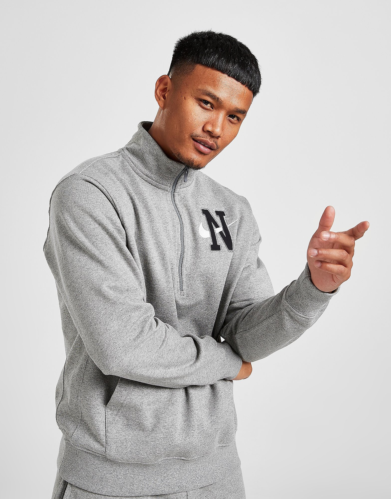 

Nike Retro 1/2 Zip Top - Dark Grey - Mens, Dark Grey