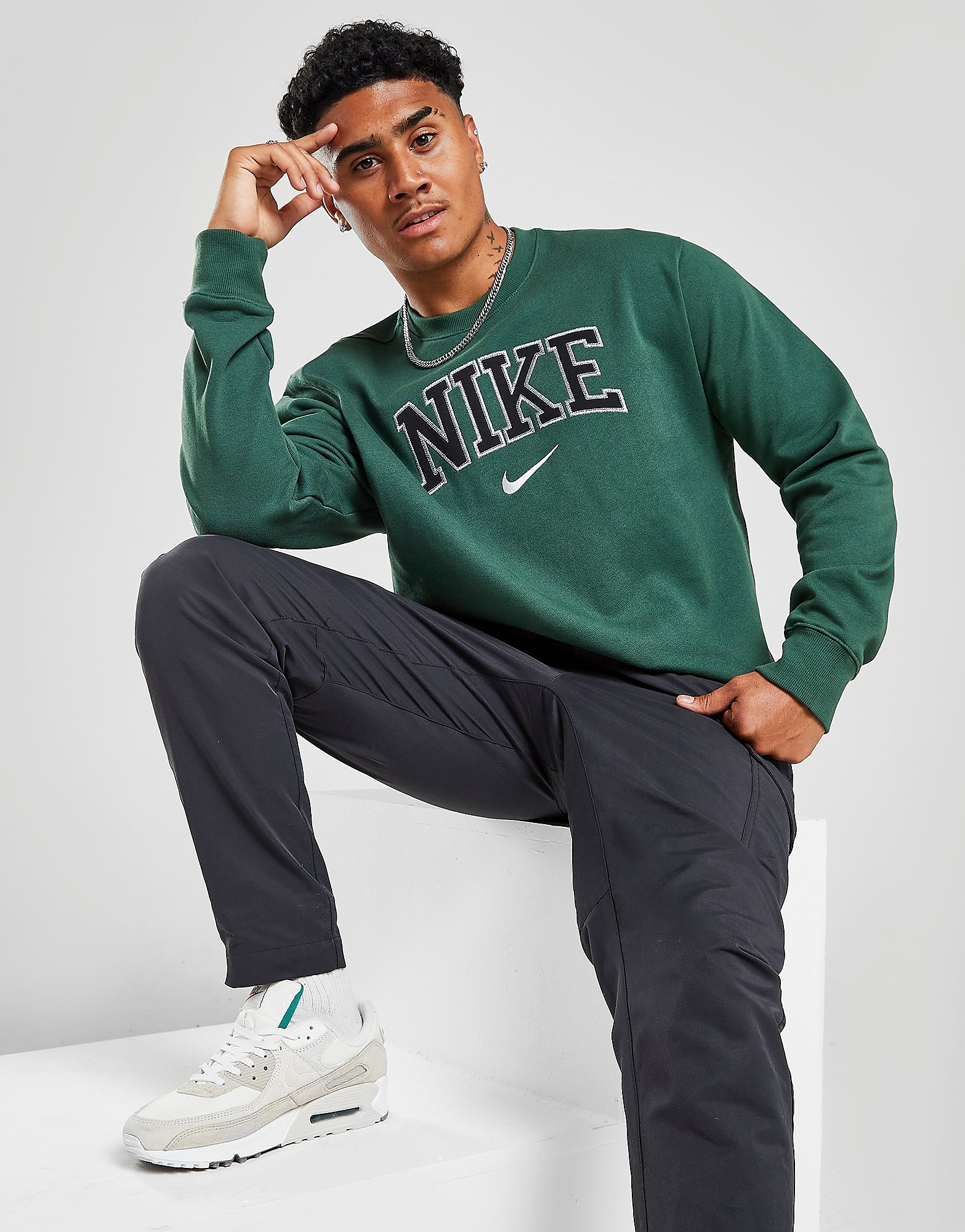 

Nike Retro Crew Sweatshirt - Noble Green - Mens, Noble Green