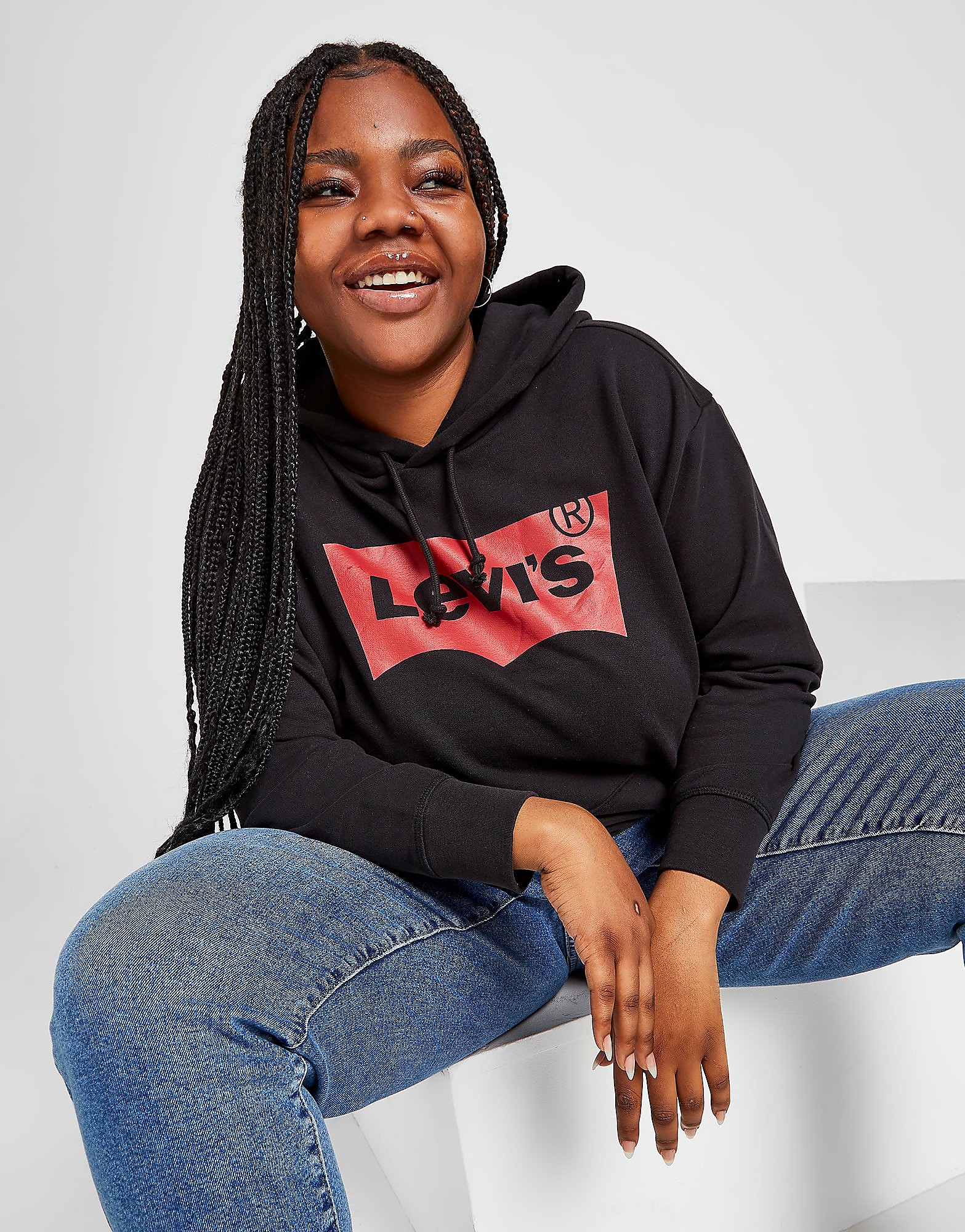 

Levis Batwing Plus Size Hoodie - Black - Womens, Black