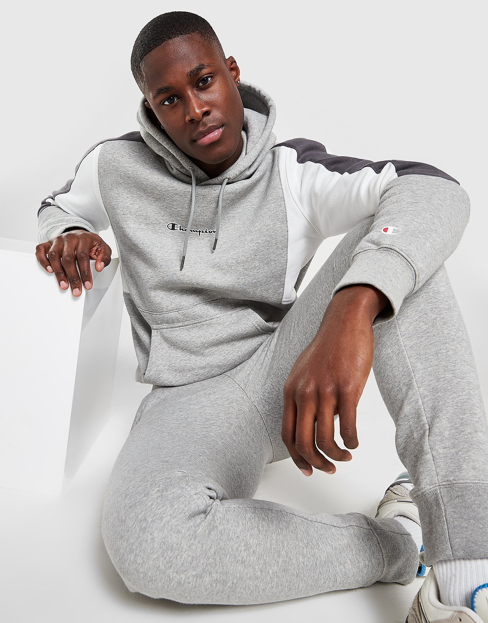 

Champion Colour Block Overhead Hoodie - Only at JD - Grey - Mens, Grey