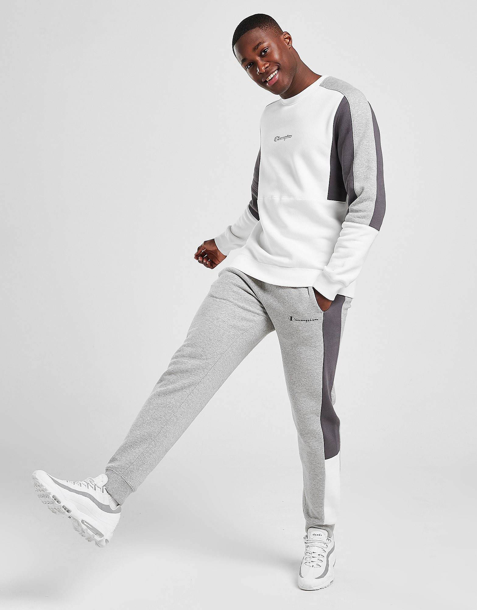 Champion Colour Block Joggers - Only at JD - Grey - Mens, Grey
