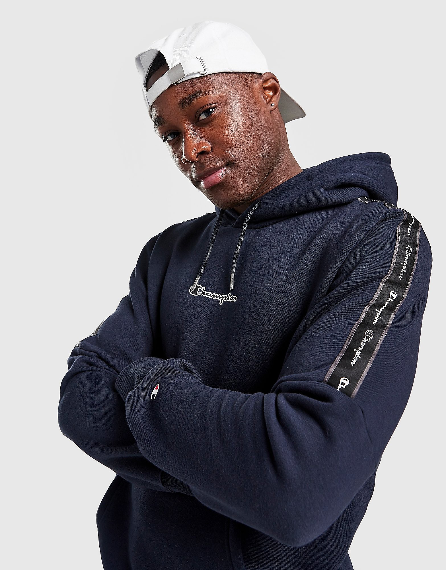 

Champion Tape Overhead Hoodie - Only at JD - Navy - Mens, Navy
