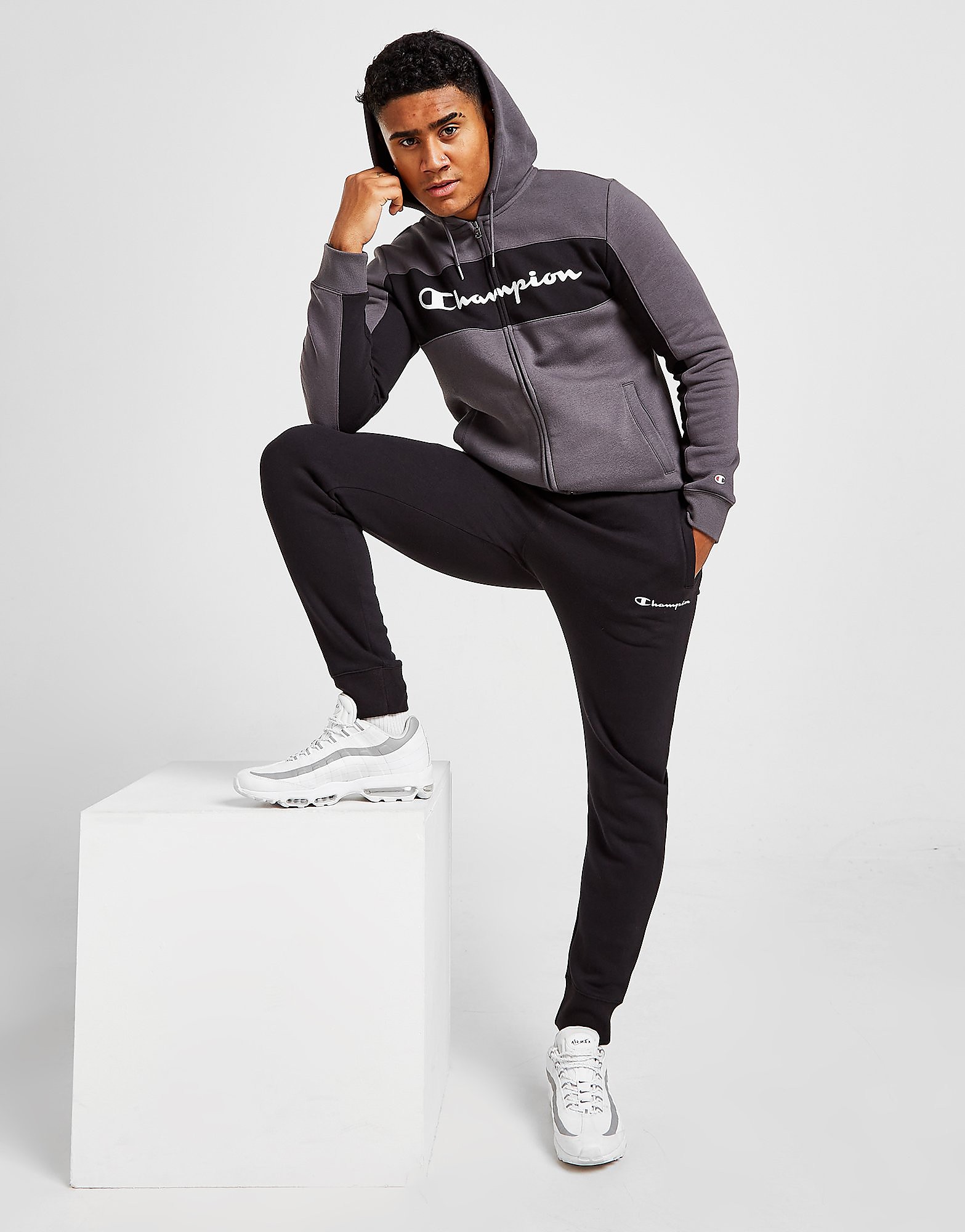 

Champion Full Zip Hooded Fleece Tracksuit - Only at JD - Grey - Mens, Grey