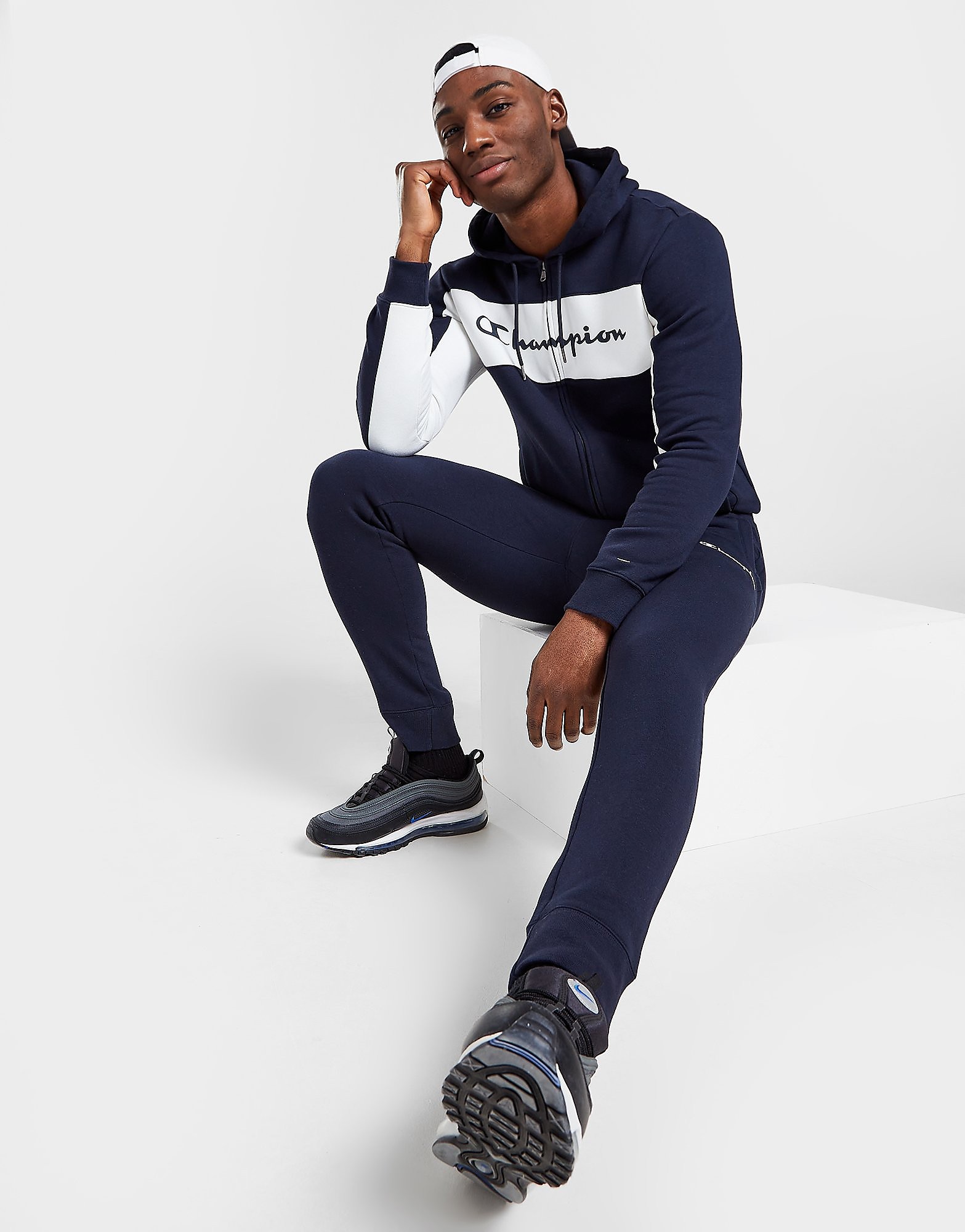 

Champion Full Zip Hooded Fleece Tracksuit - Only at JD - Blue - Mens, Blue