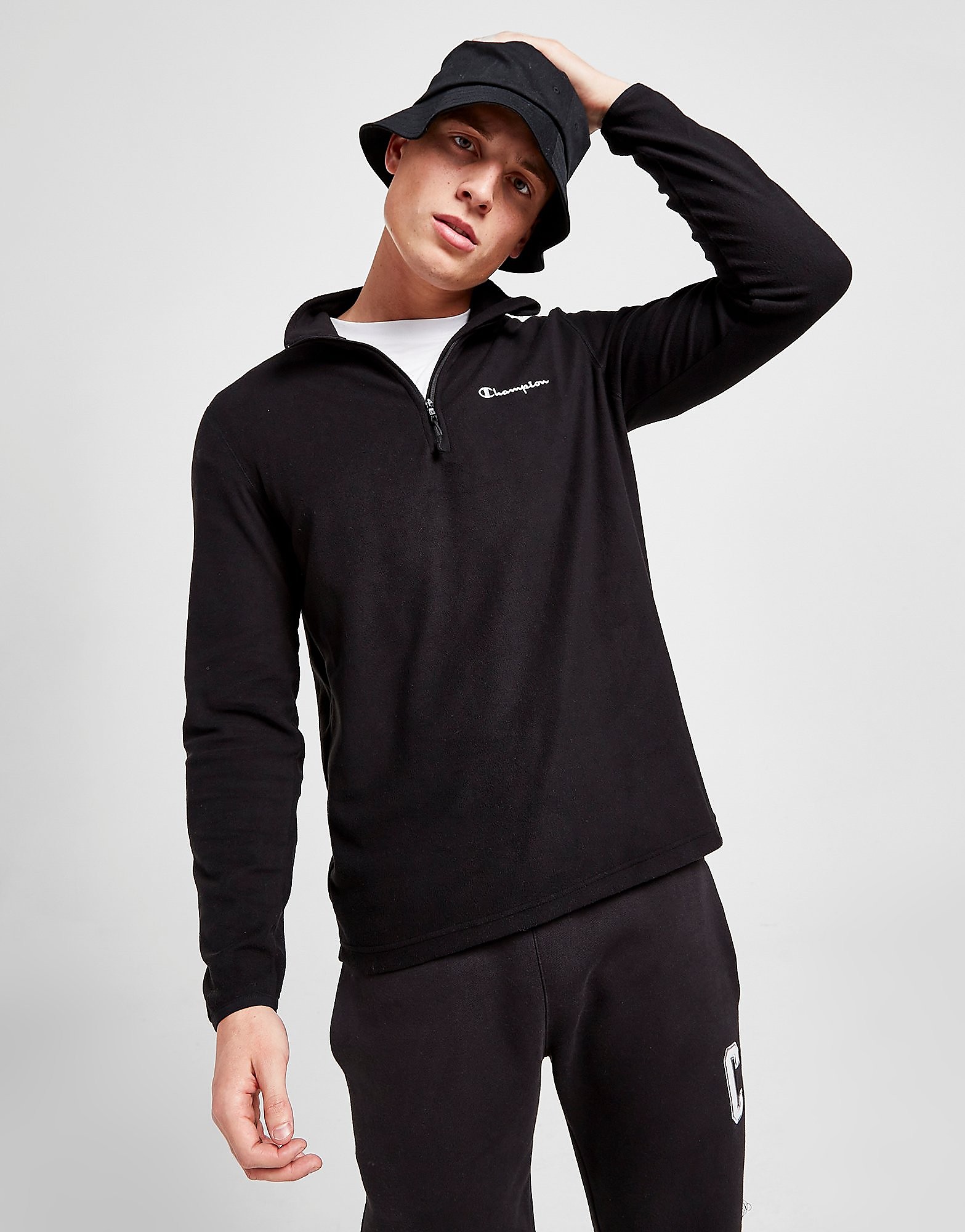 

Champion Polar Fleece 1/2 Zip Top - Only at JD - Black - Mens, Black