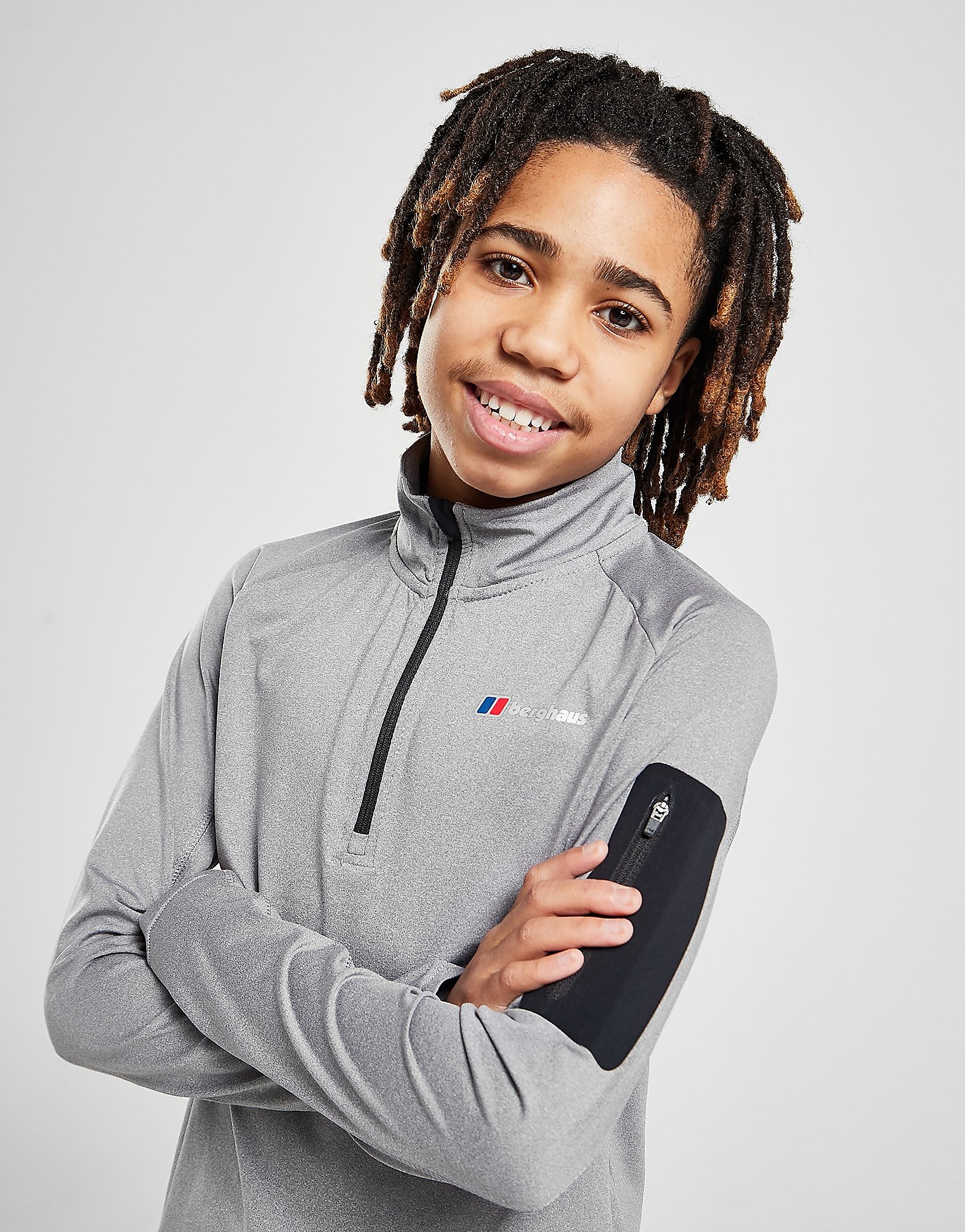 

Berghaus 1/4 Zip Pocket Top Junior - Only at JD - Grey - Kids, Grey