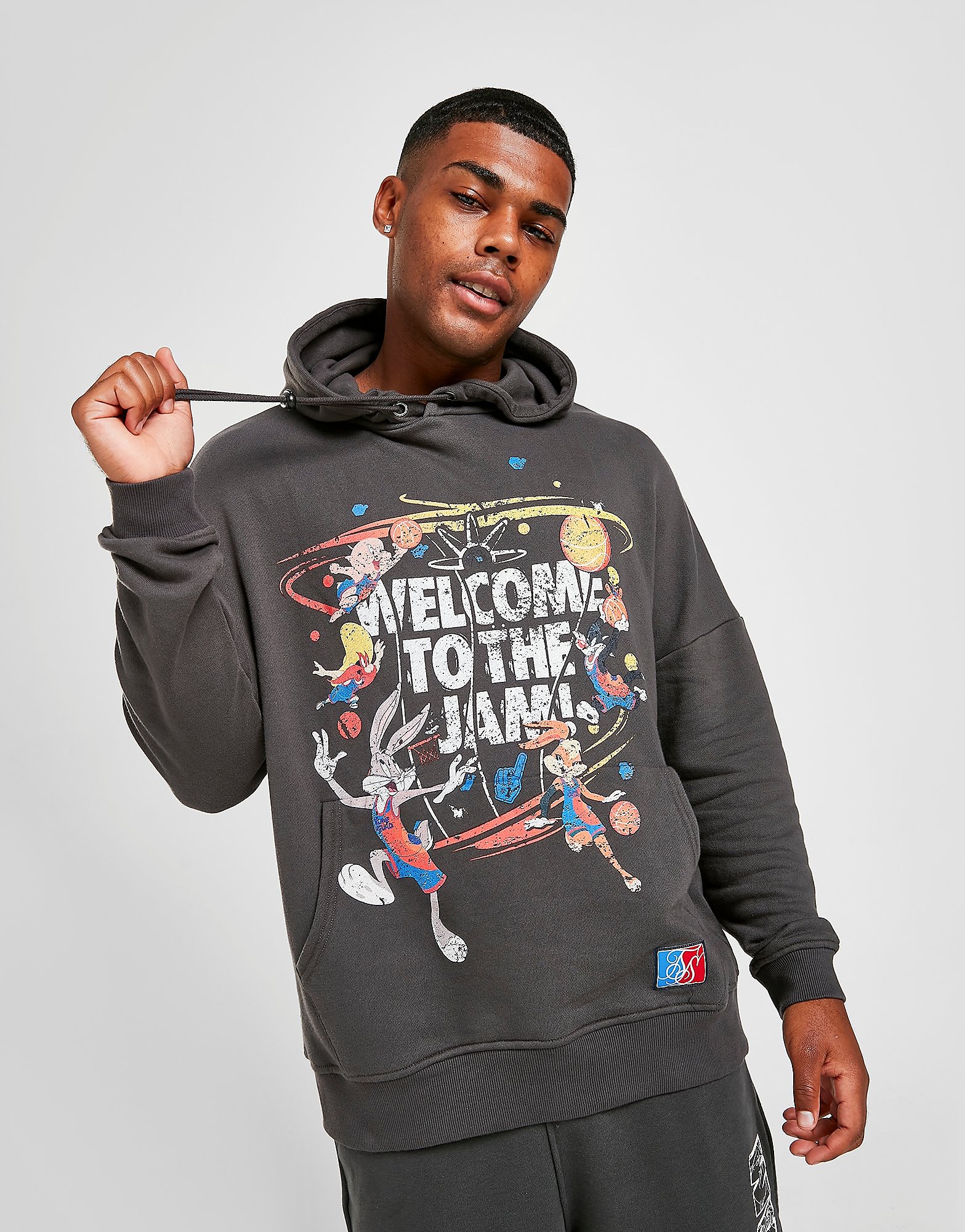 SikSilk x Space Jam Graphic Hoodie - Grey - Mens, Grey
