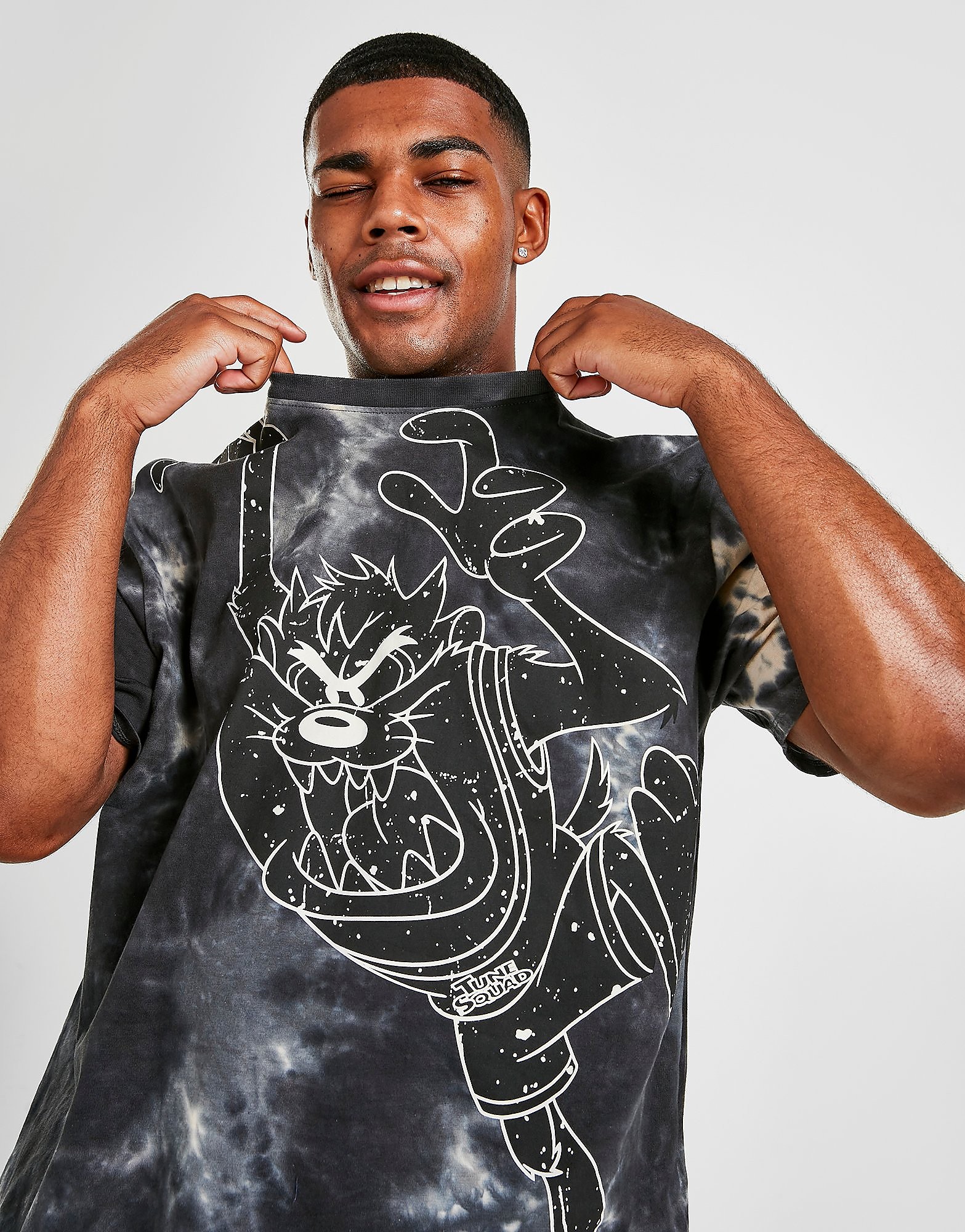 SikSilk x Space Jam Graphic T-Shirt - Black - Mens, Black