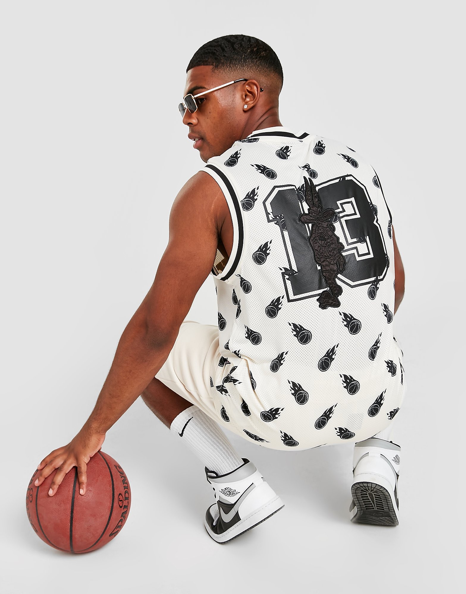 

SikSilk x Space Jam Repeat Basketball Vest - White - Mens, White