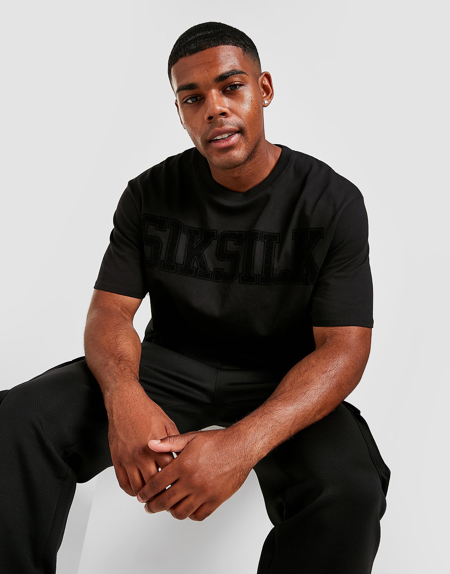 SikSilk x Space Jam Print T-Shirt - Black - Mens, Black
