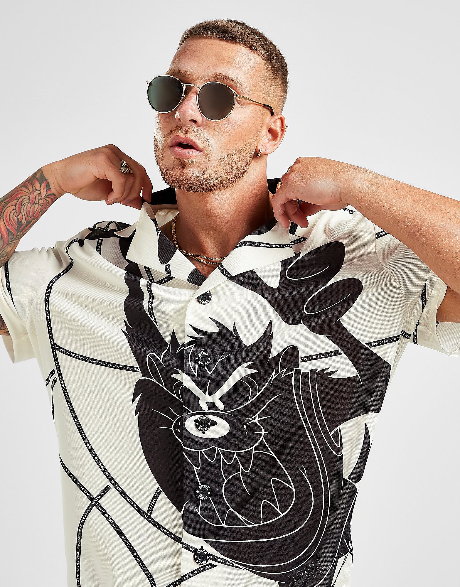 

SikSilk x Space Jam Oversized Shirt - White - Mens, White
