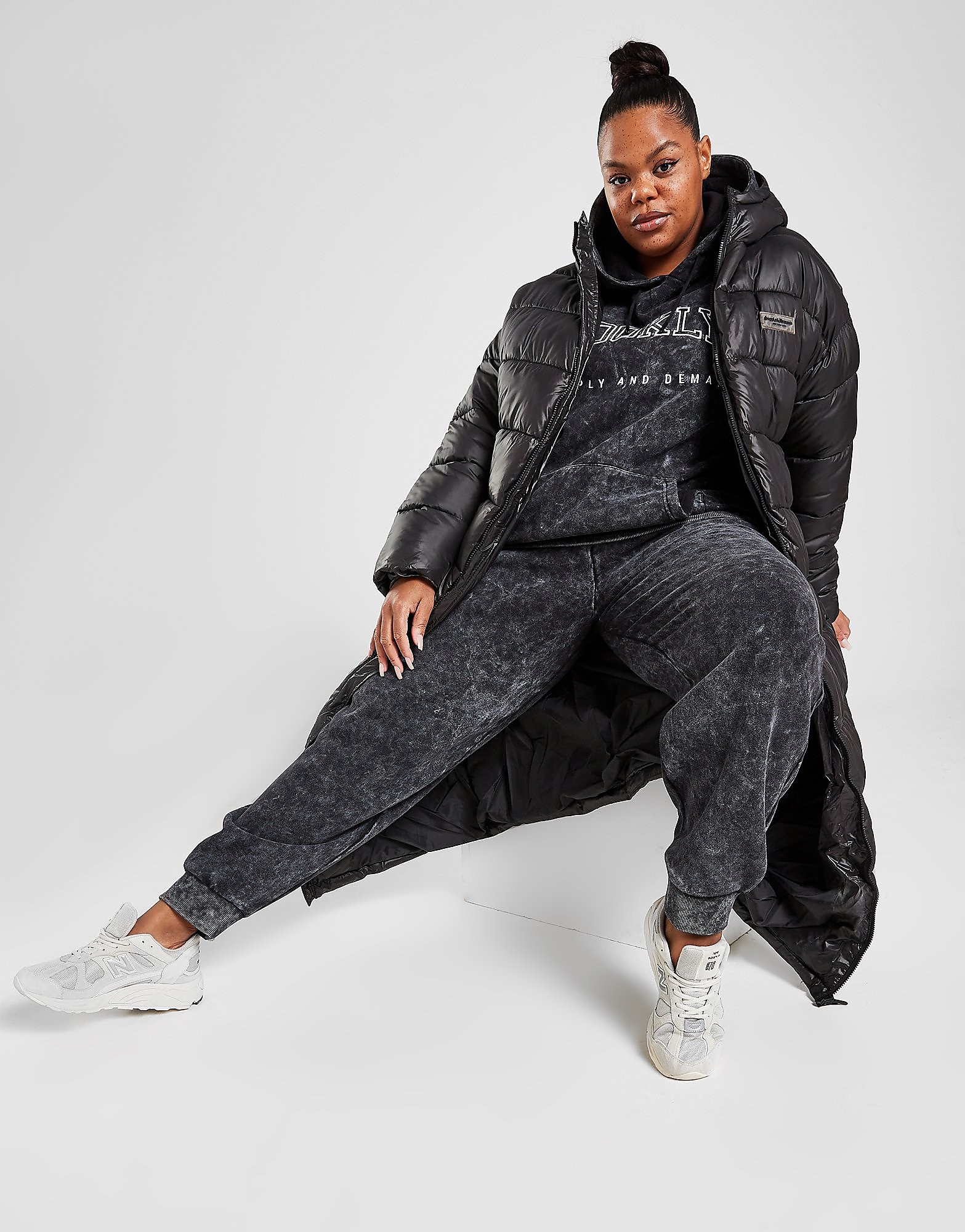Supply & Demand Longline Plus Size Jacket - Only at JD - Black - Womens, Black
