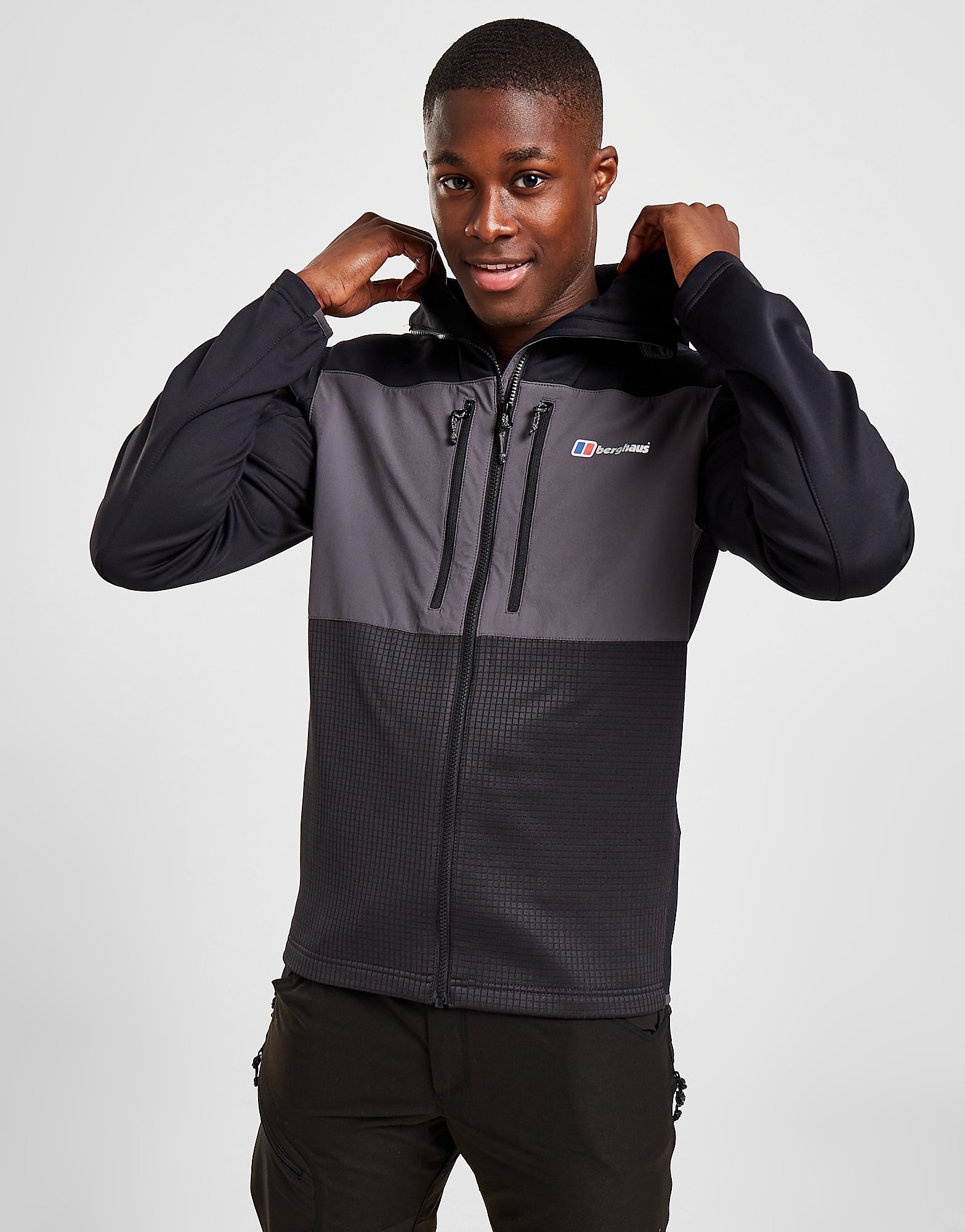 

Berghaus Sidley Full Zip Hoodie - Only at JD - Black/Grey - Mens, Black/Grey