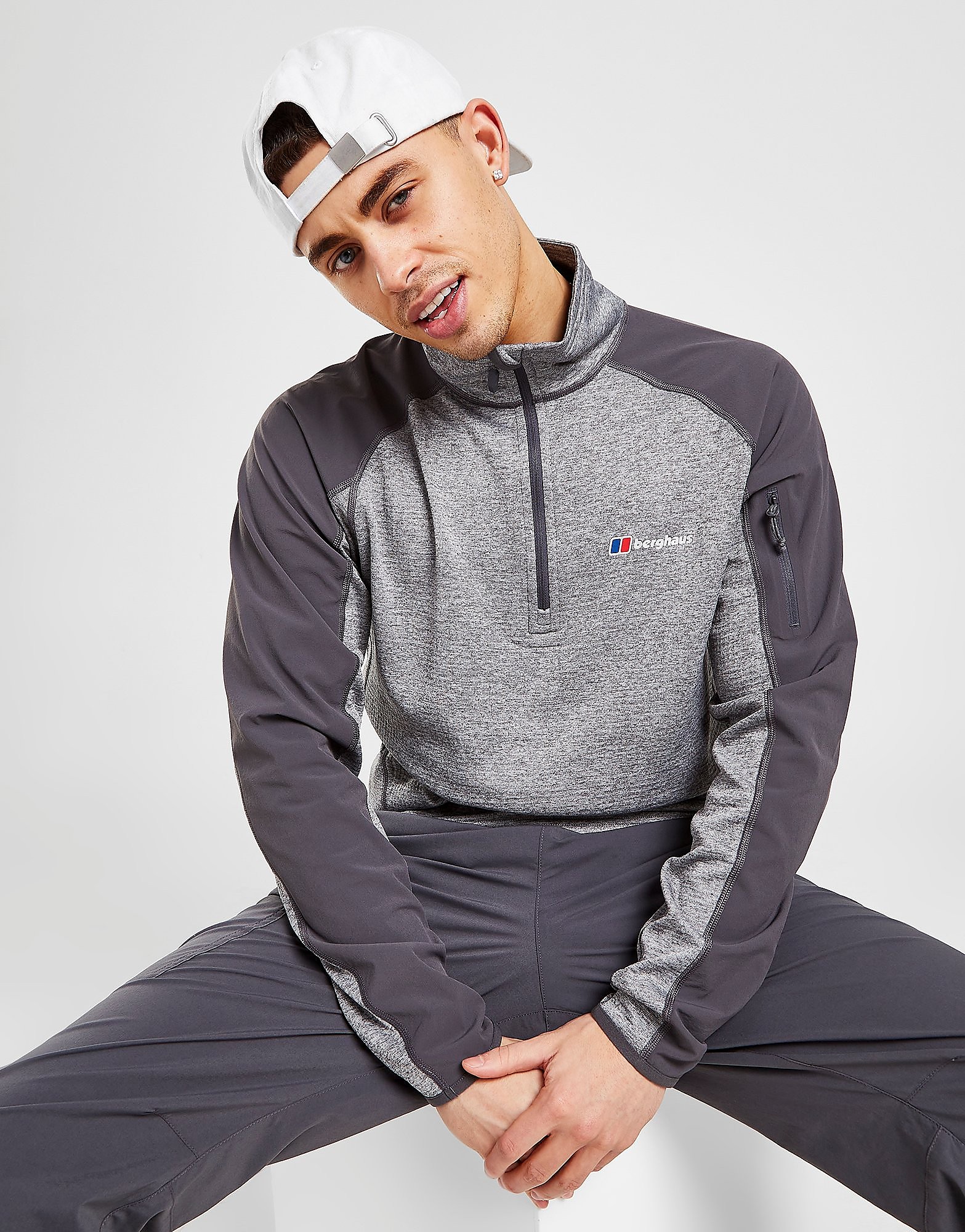 

Berghaus Spitzer 1/4 Zip Top - Only at JD - Grey - Mens, Grey