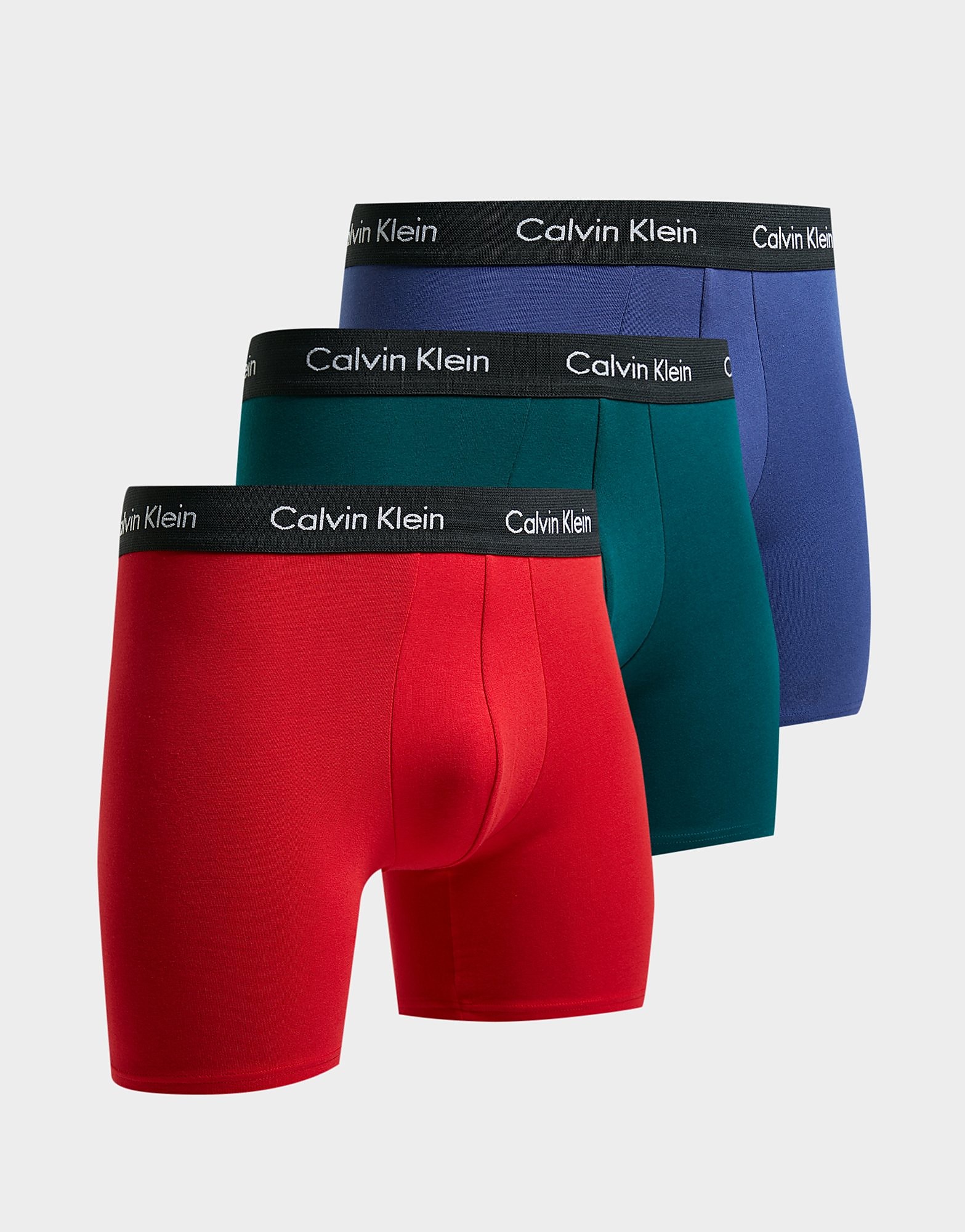 

Calvin Klein 3-Pack Boxers - Blue/Green - Mens, Blue/Green