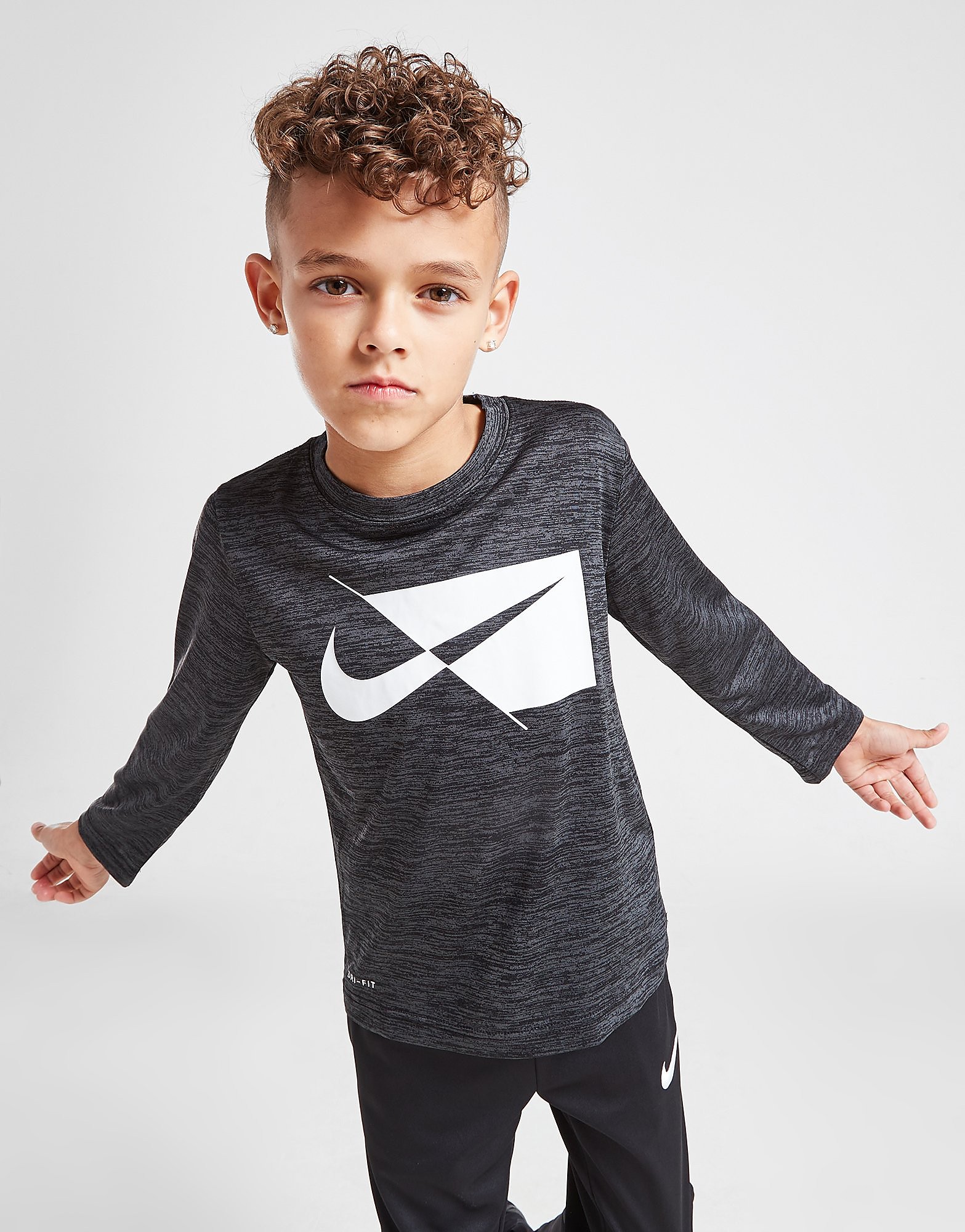 

Nike Dri-FIT Long Sleeve T-Shirt Children - Black - Kids, Black