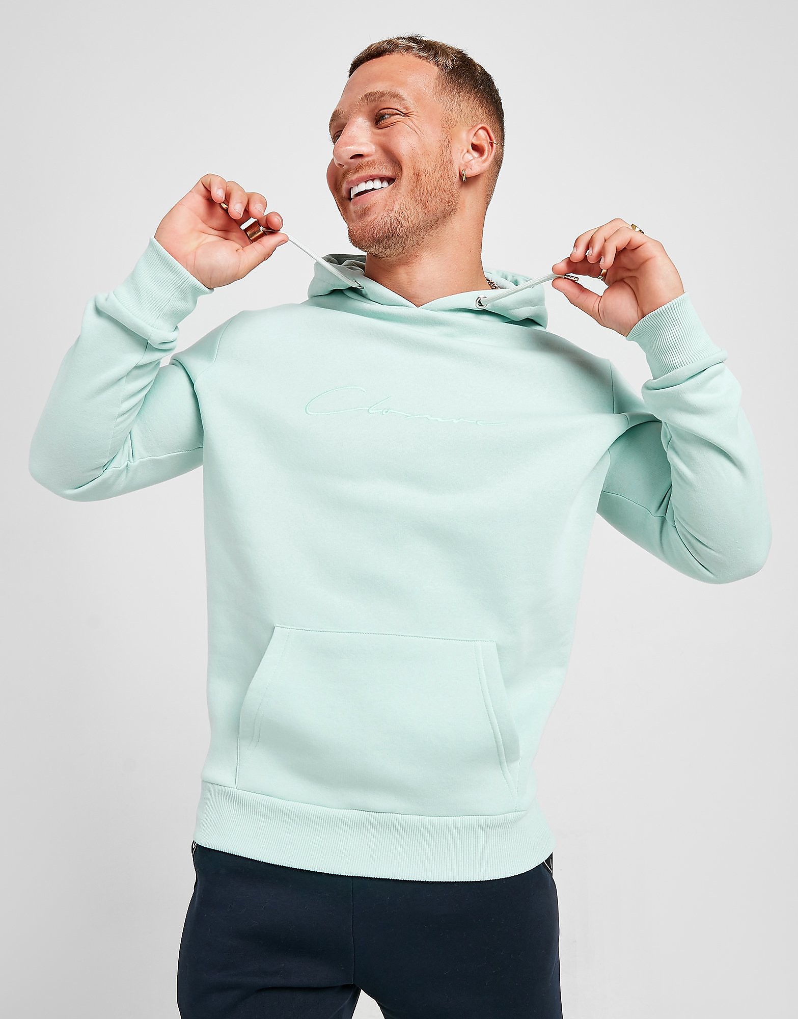 

Closure London Script Overhead Hoodie - Green - Mens, Green