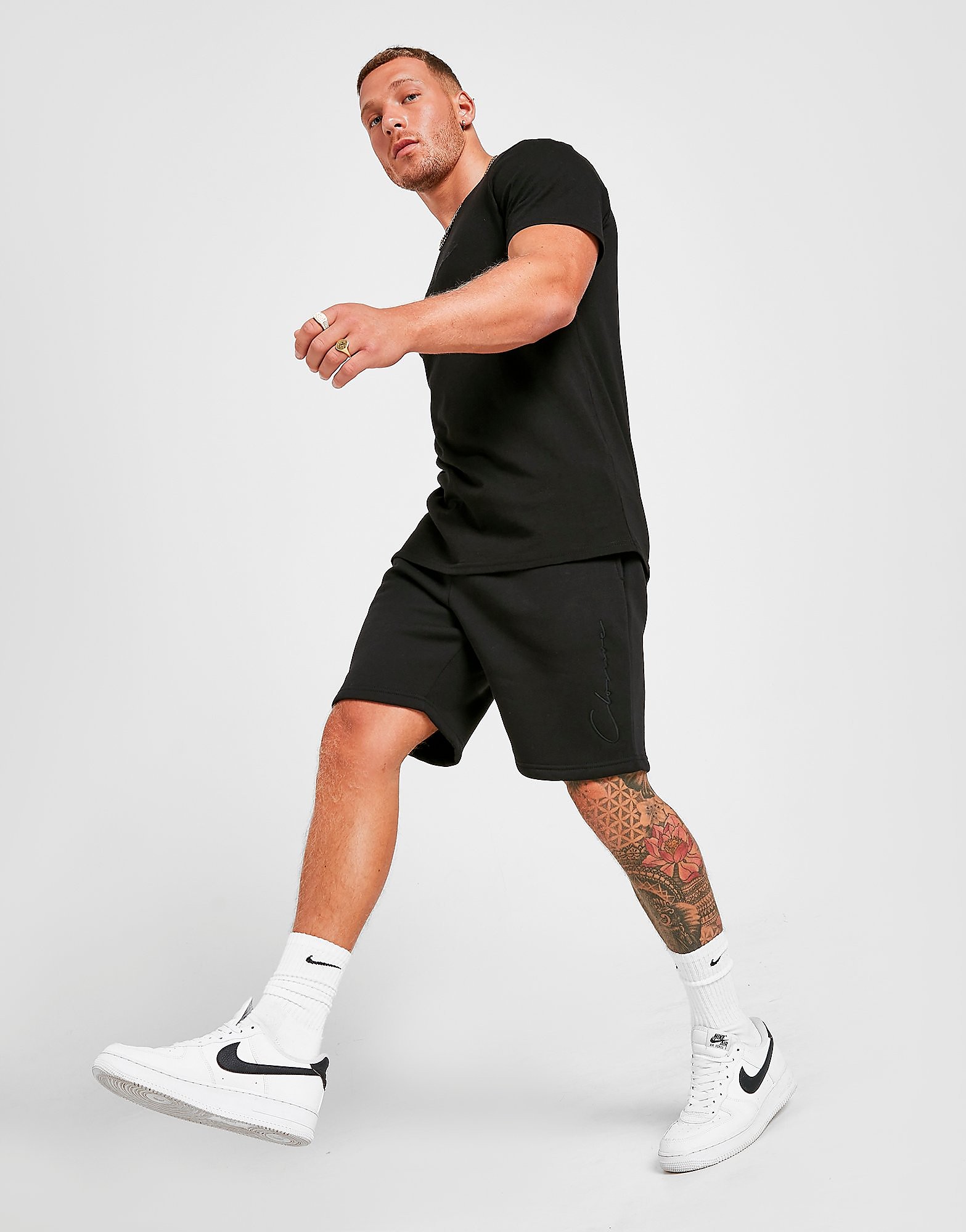 Closure London Script Shorts - Black - Mens, Black