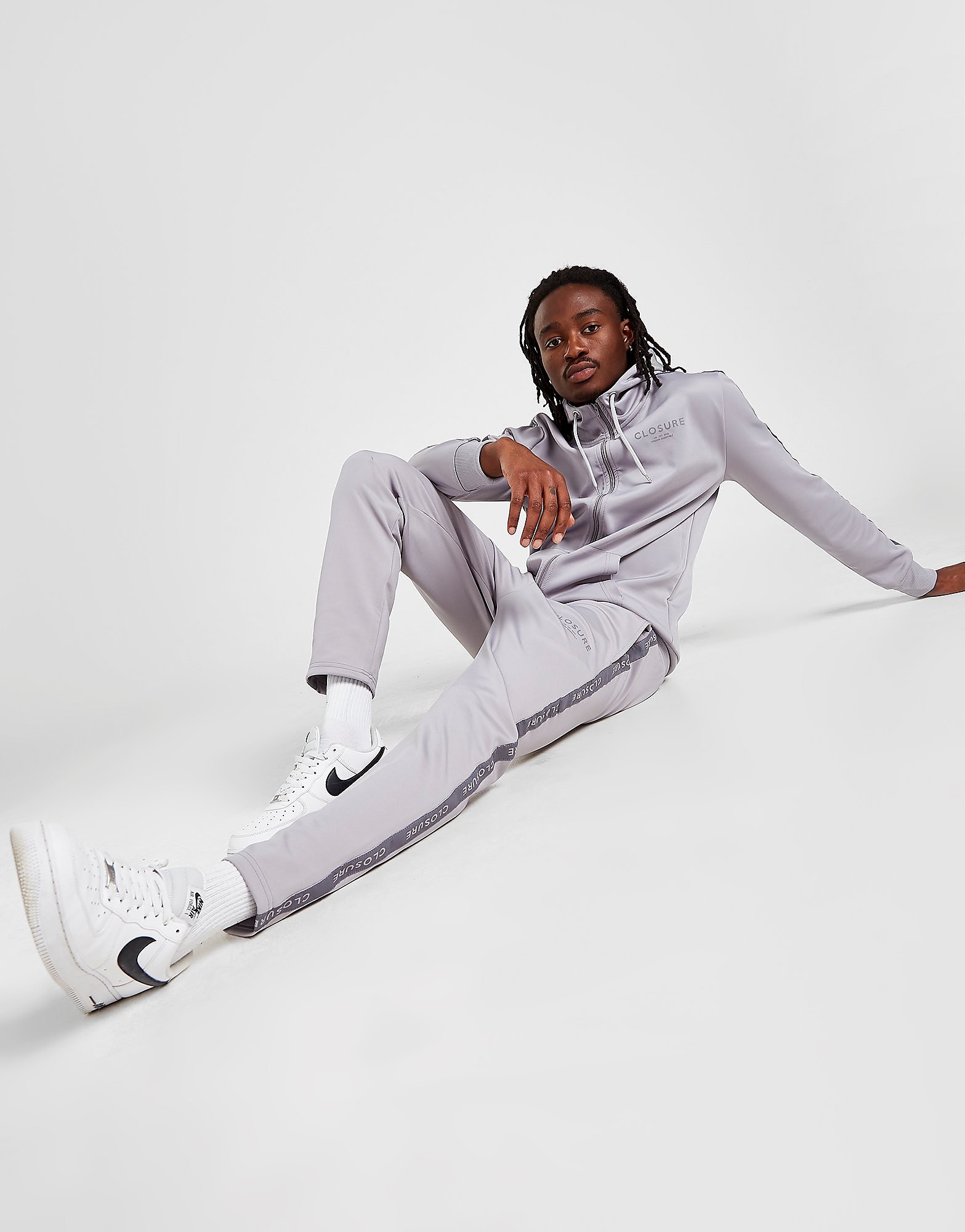 

Closure London Tape Poly Track Pants - Grey - Mens, Grey