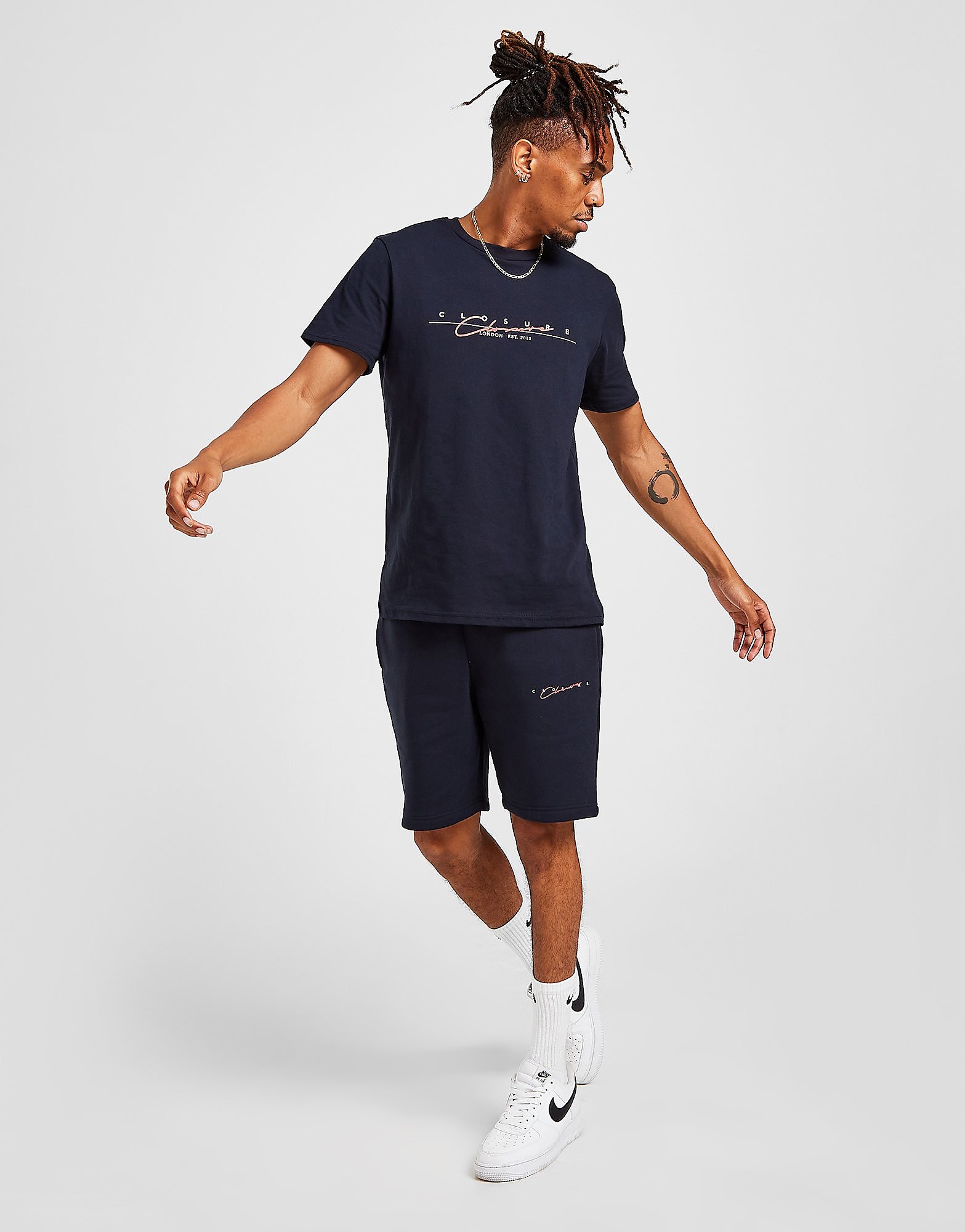 

Closure London Modern T-Shirt/Shorts Twinset - Navy - Mens, Navy