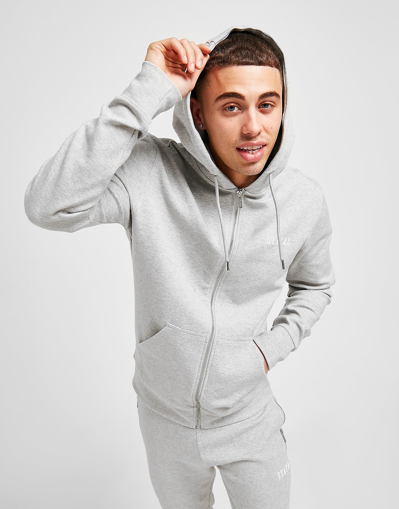 

Status Colt Interlock Zip Through Hoodie - Grey - Mens, Grey