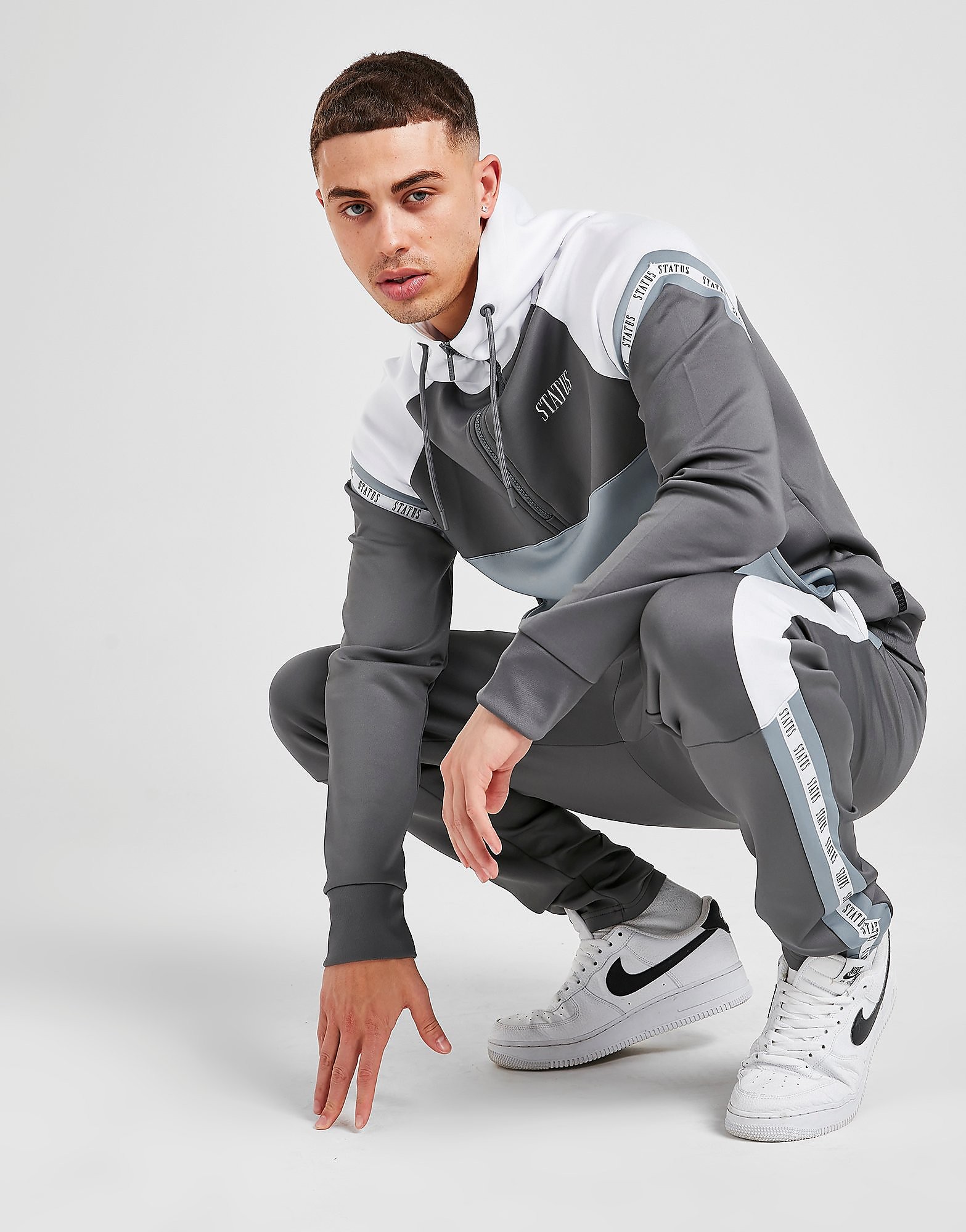 Status Fleet Poly Track Pants - GREY - Mens, GREY