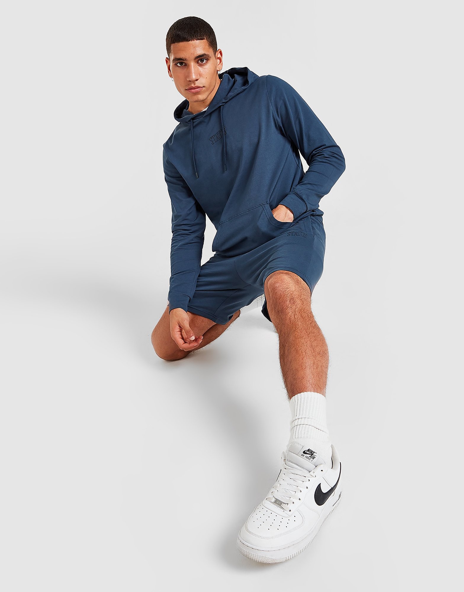 

Status Jersey Hoodie/Shorts Lounge Set - Blue - Mens, Blue
