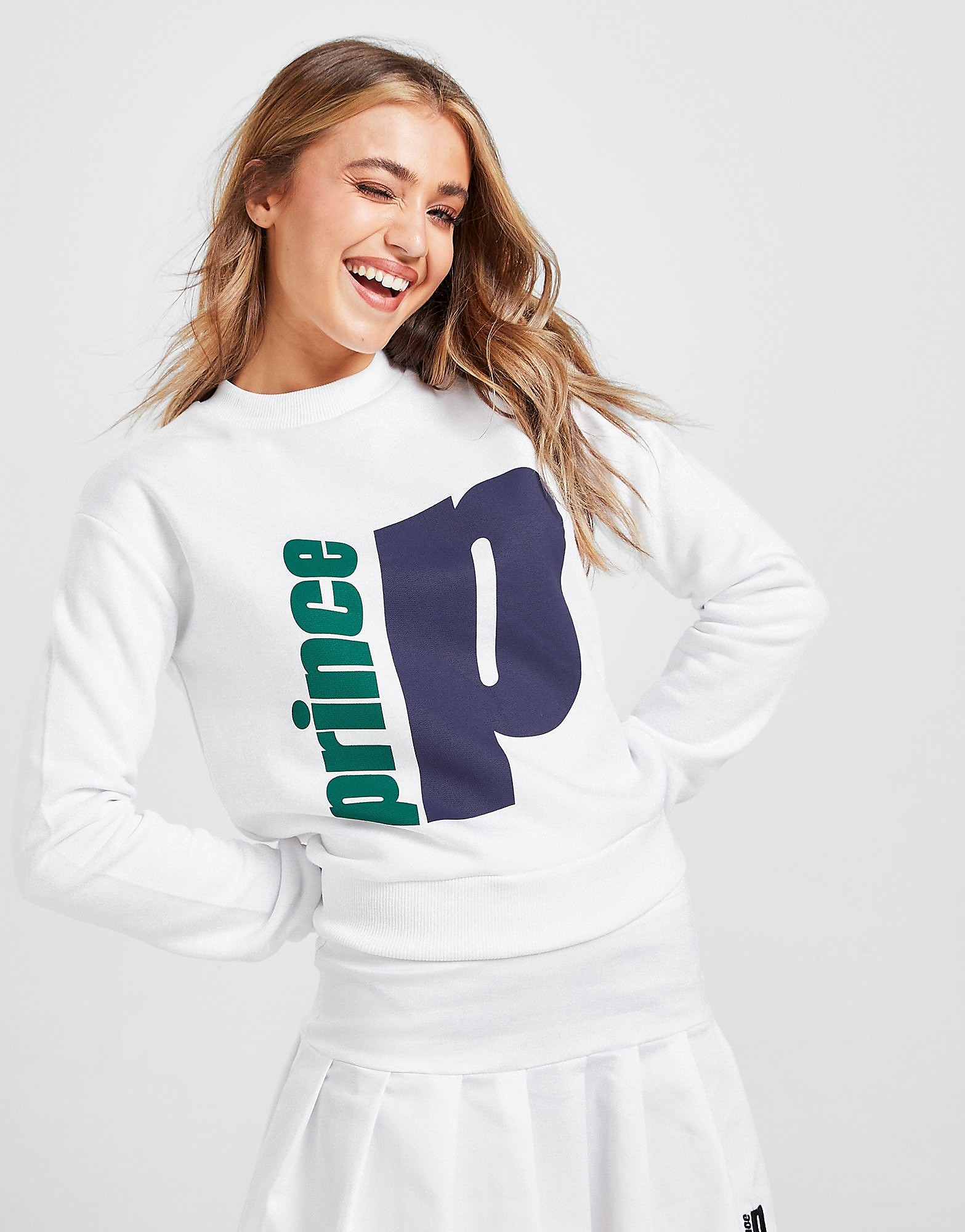 

Prince Core Logo Crew Sweatshirt - White - Womens, White