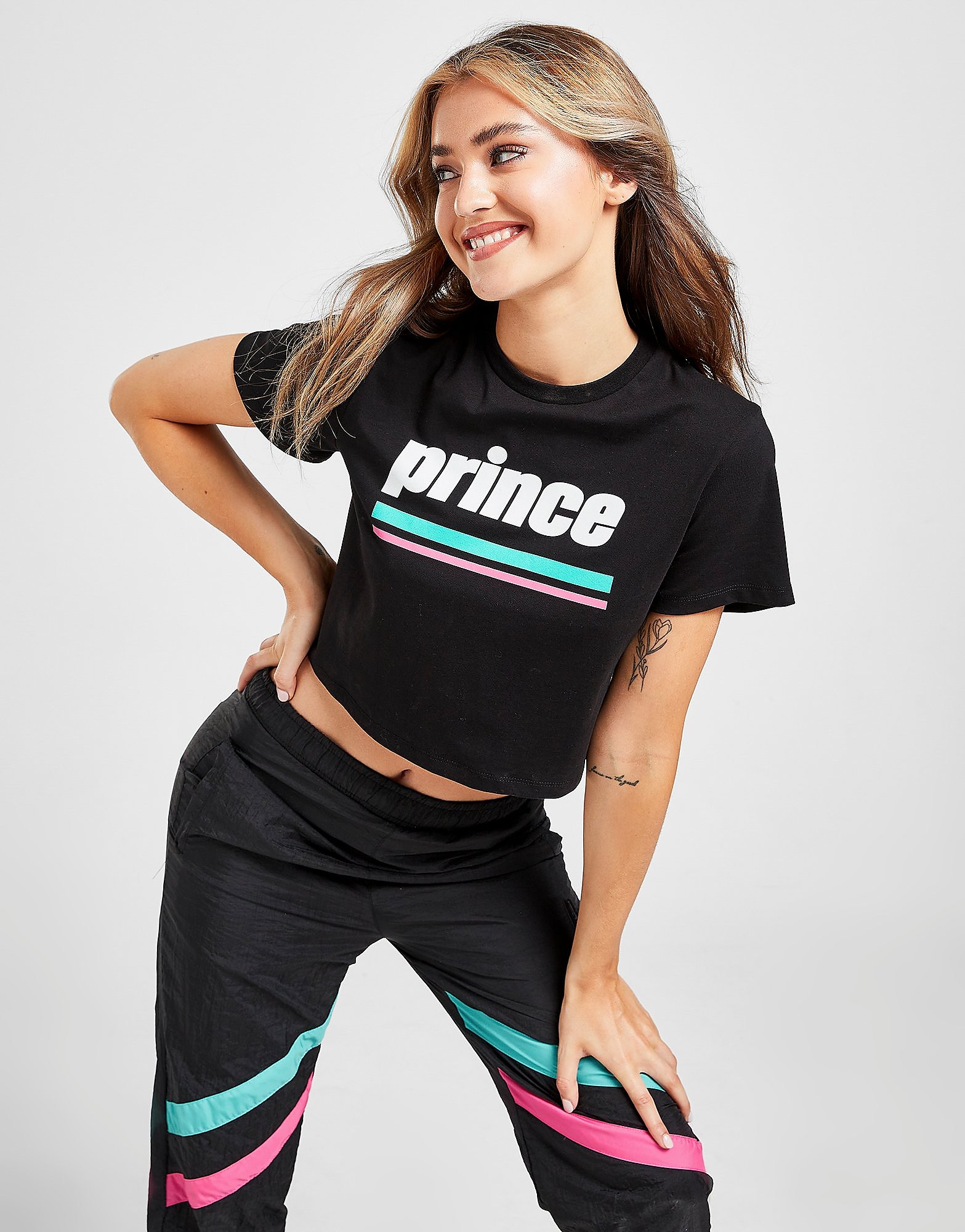 

Prince Large Logo Cropped T-Shirt - Black - Womens, Black