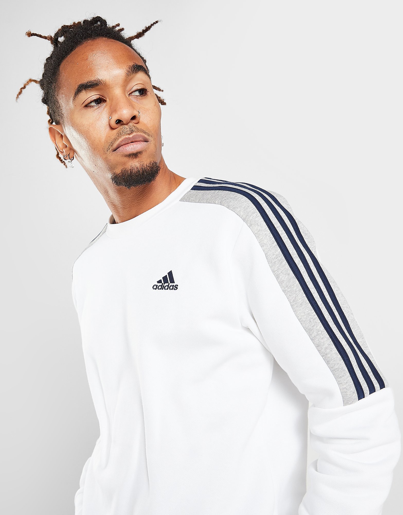 

adidas Energize Crew Sweatshirt - Only at JD - White - Mens, White