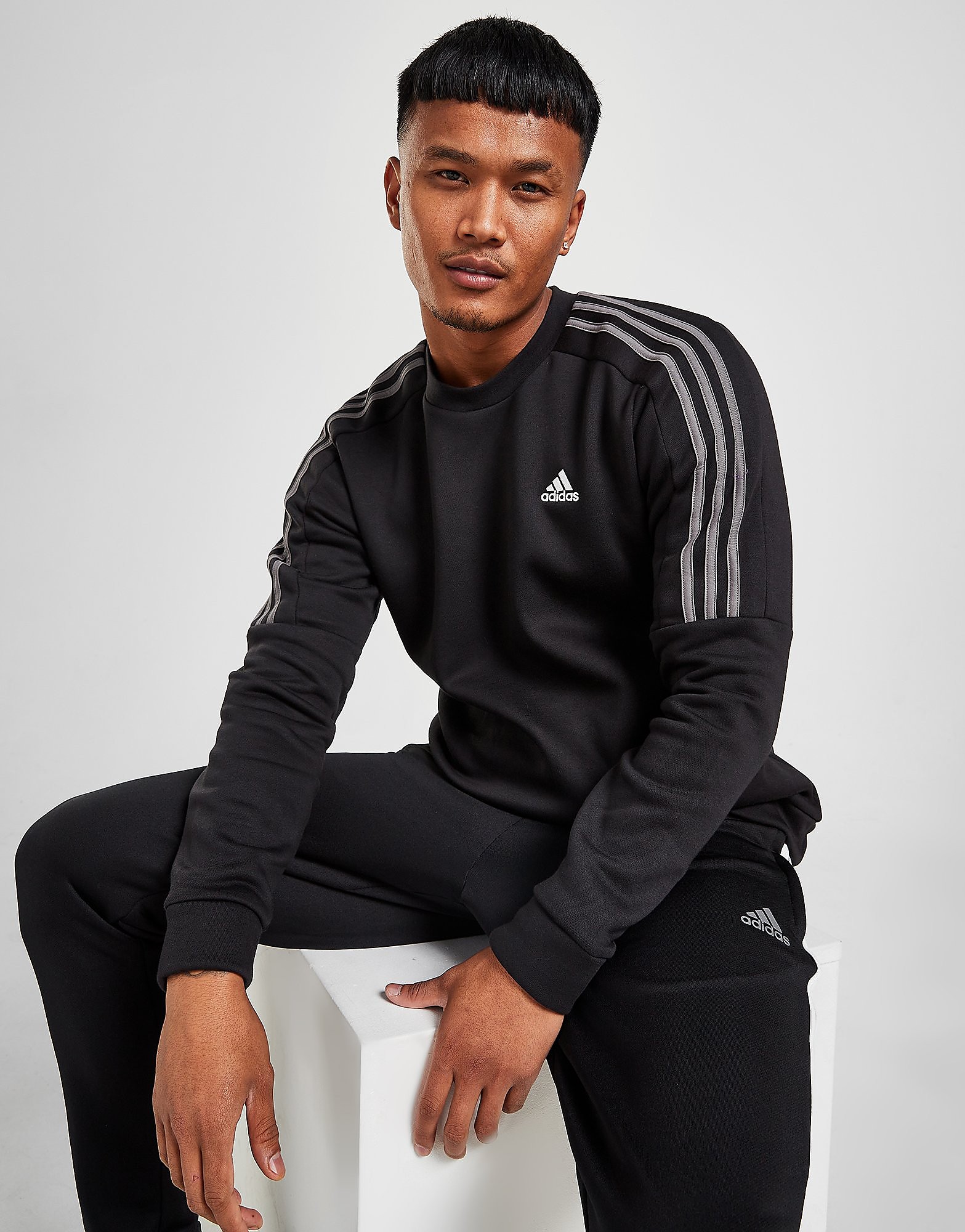 

adidas Energize Crew Sweatshirt - Only at JD - Black - Mens, Black