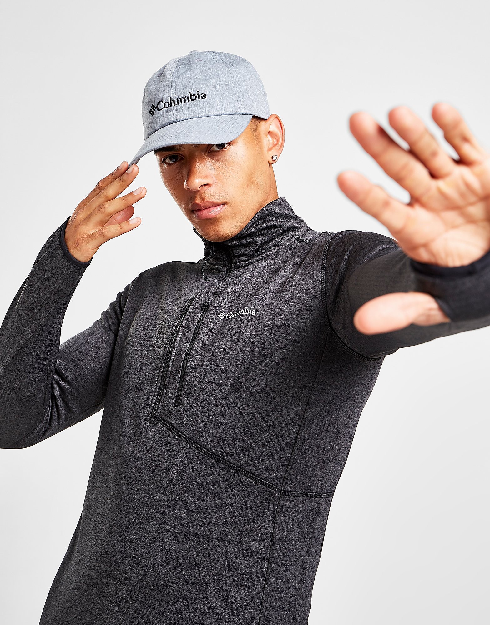 

Columbia Park View 1/2 Zip Track Top - Black - Mens, Black