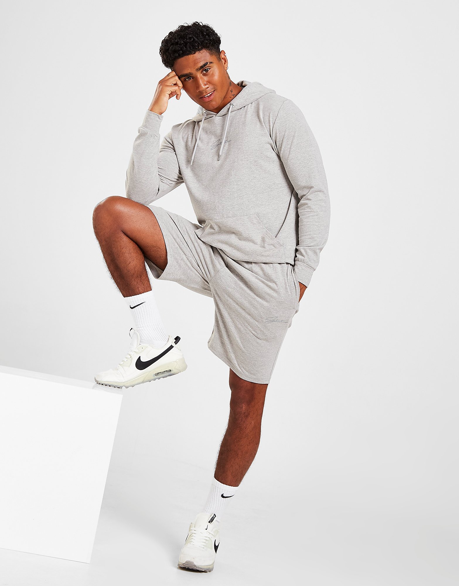 

Status Jersey Hoodie/Shorts Lounge Set - Grey - Mens, Grey