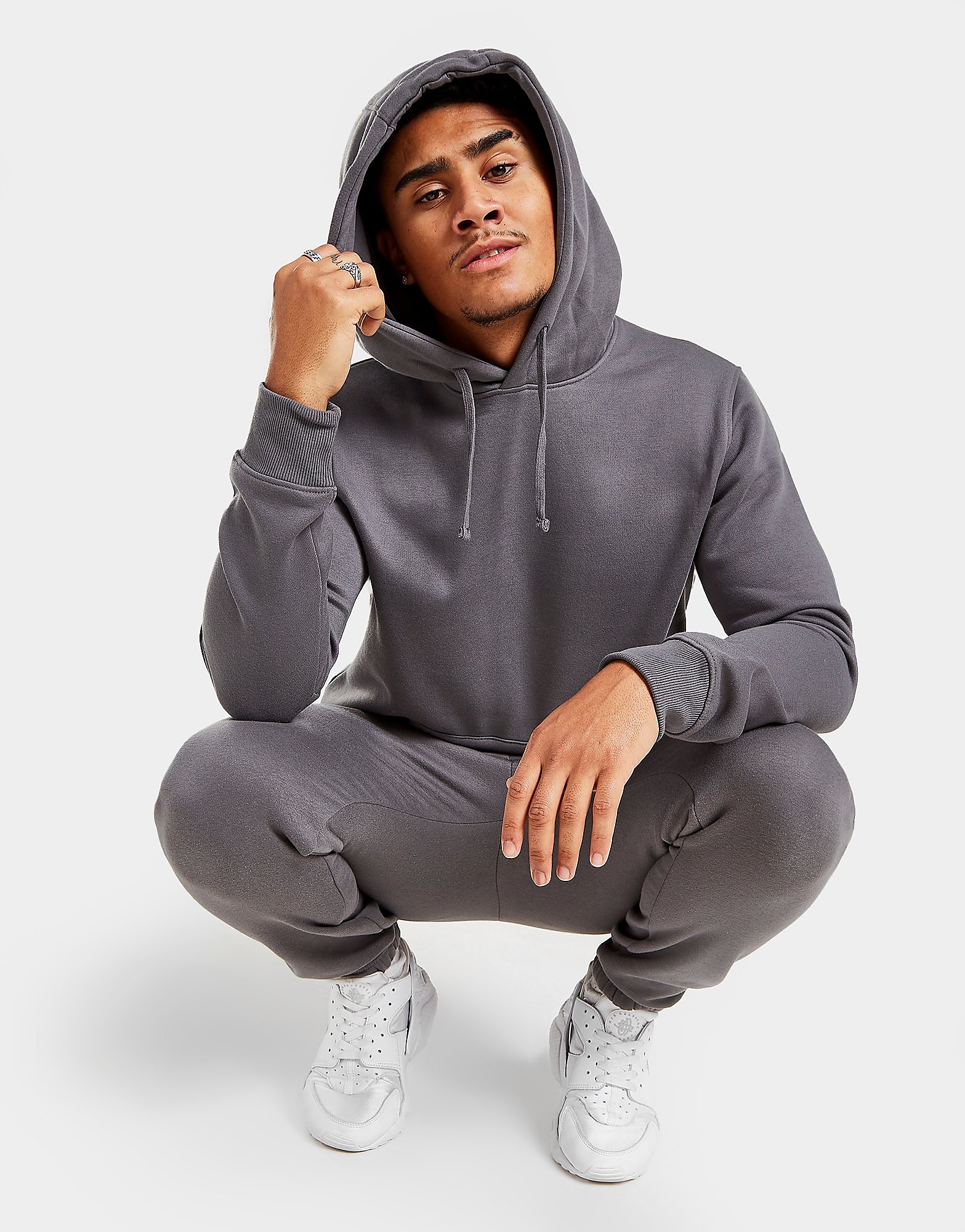 

Sustainable McKenzie Essential Overhead Fleece Tracksuit - Grey, Grey
