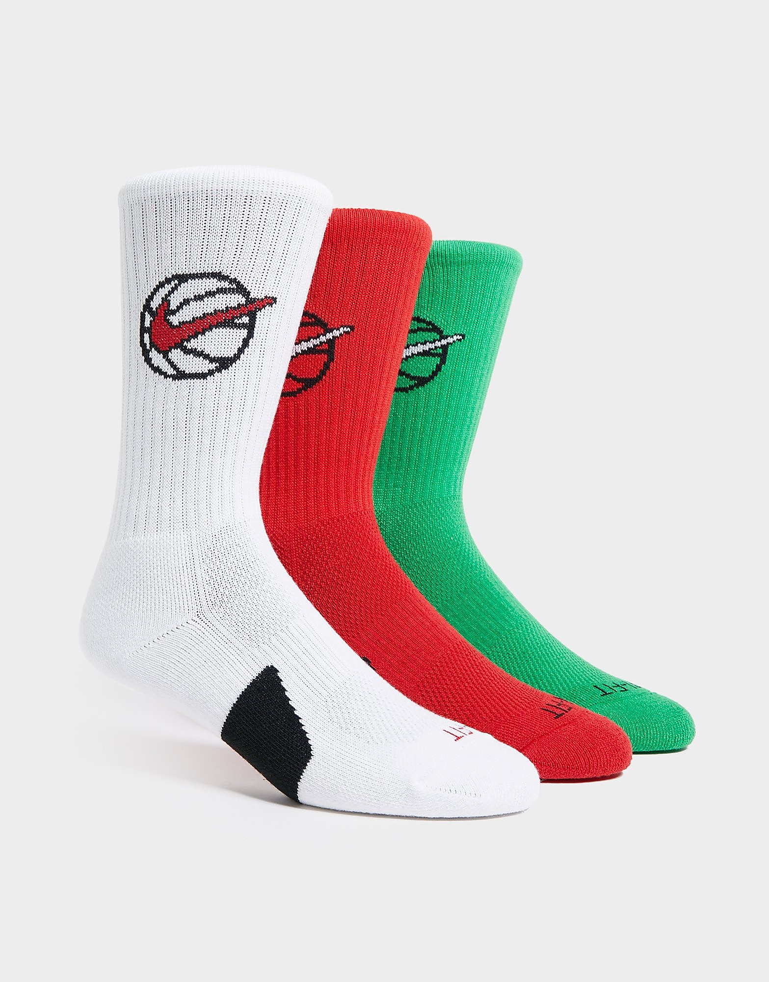 

Nike Everyday Crew 3 Pack Basketball Socks - White - Mens, White