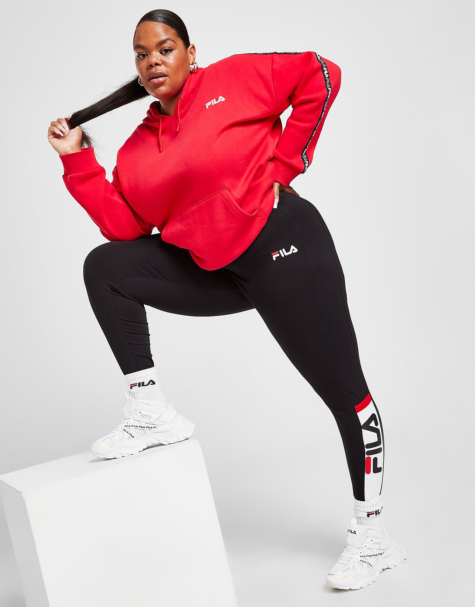 

Fila Plus Size Colour Block Leggings - Only at JD - Black - Womens, Black