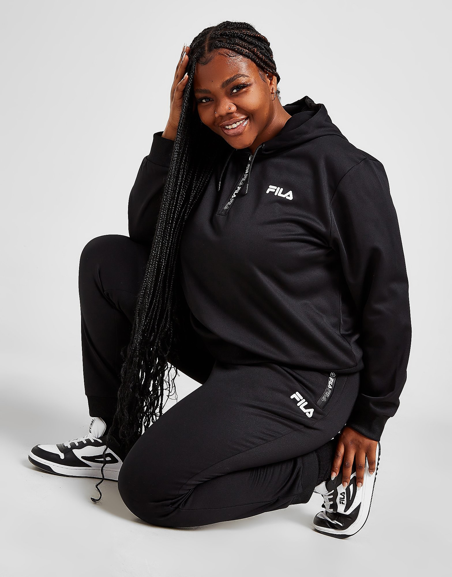 

Fila Plus Size Poly Zip Track Pants - Only at JD - Black - Womens, Black