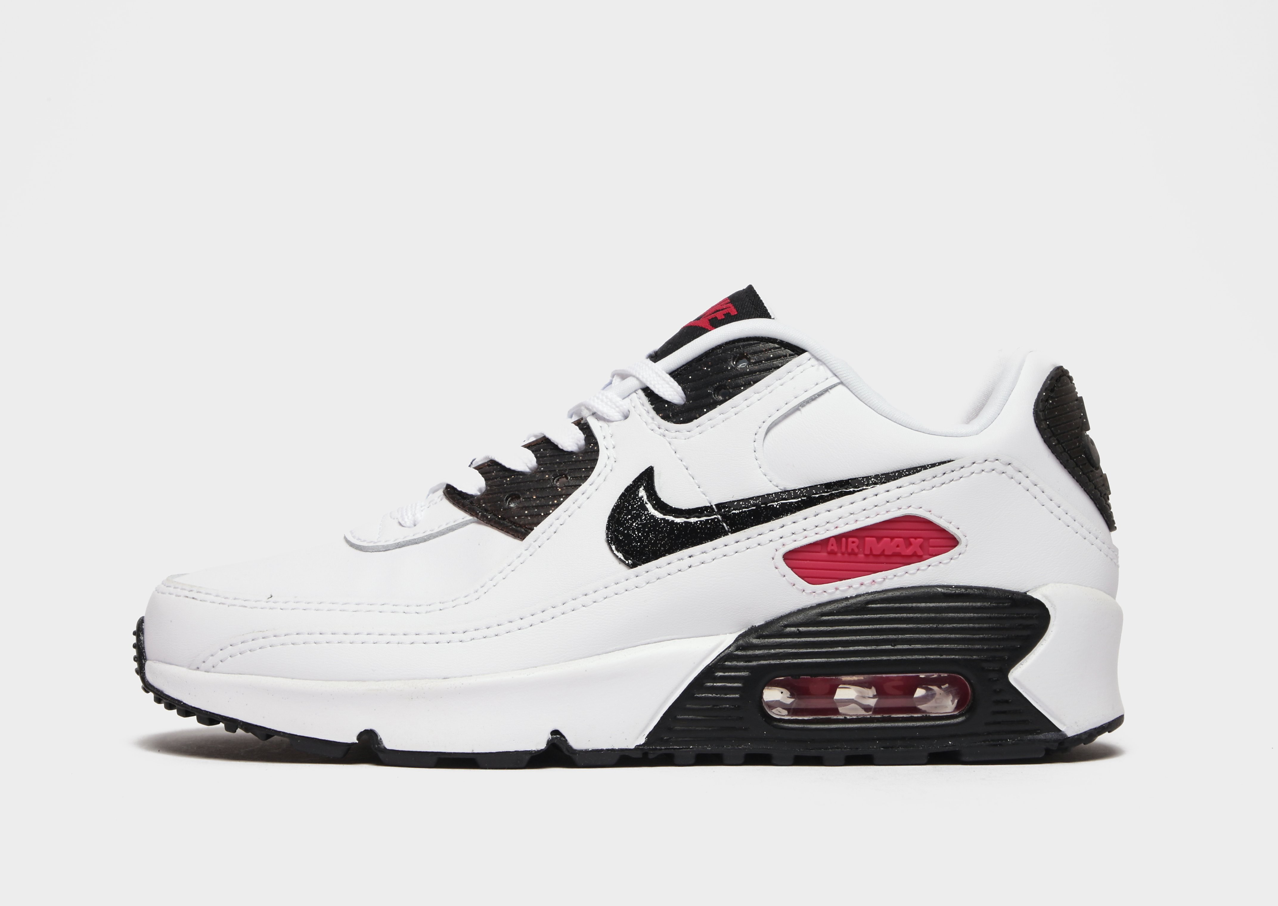 

Nike Air Max 90 Leather Junior - WHITE/Black - Kids, WHITE/Black