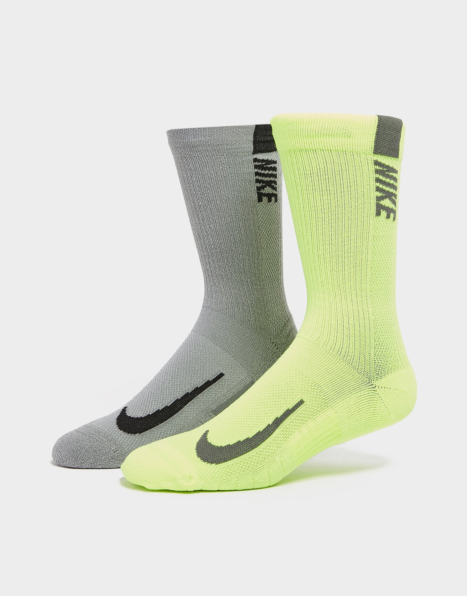 

Nike 2 Pack Running Crew Socks - Yellow - Mens, Yellow