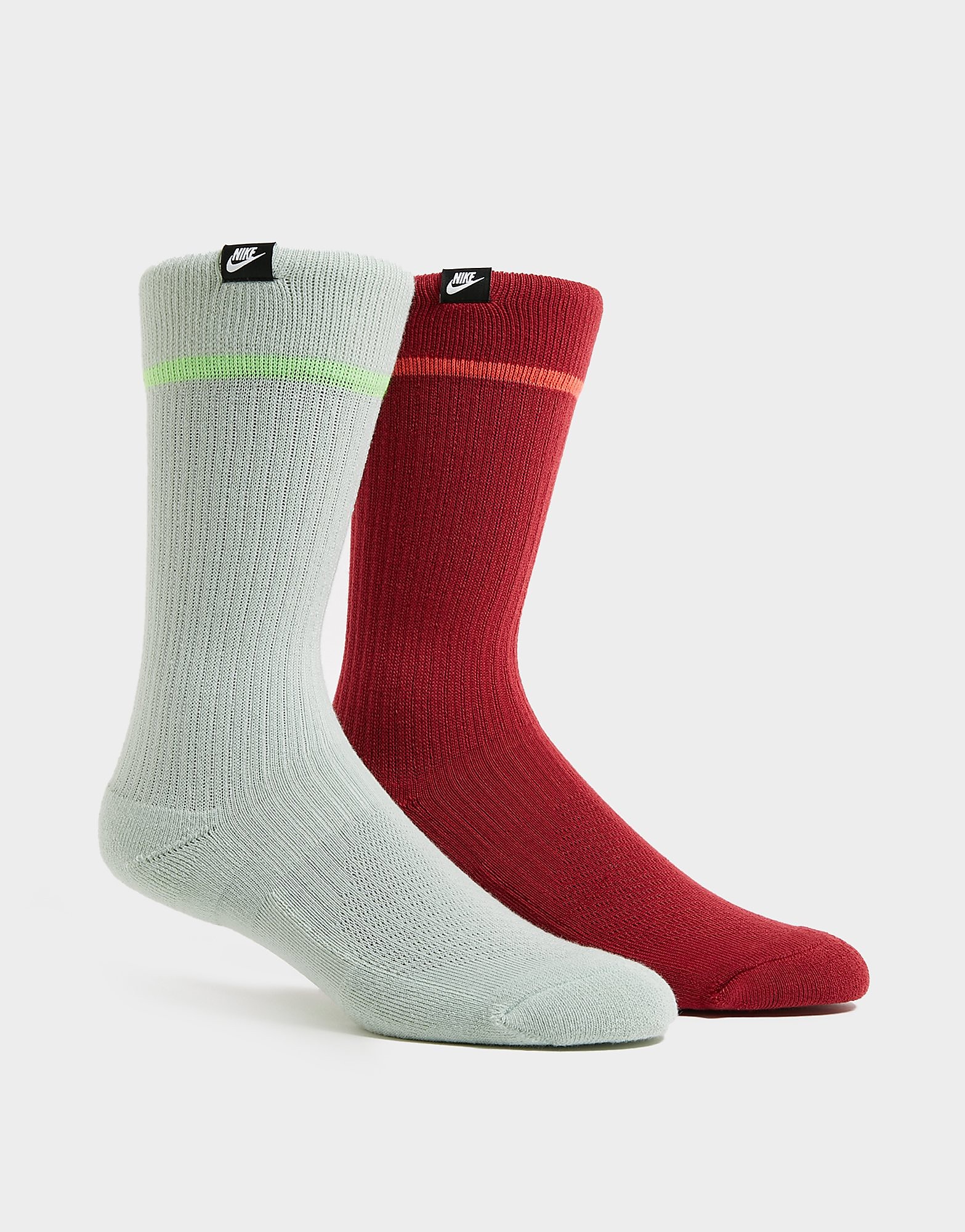 

Nike 2-Pack SNKR Crew Socks - Red/Green - Mens, Red/Green