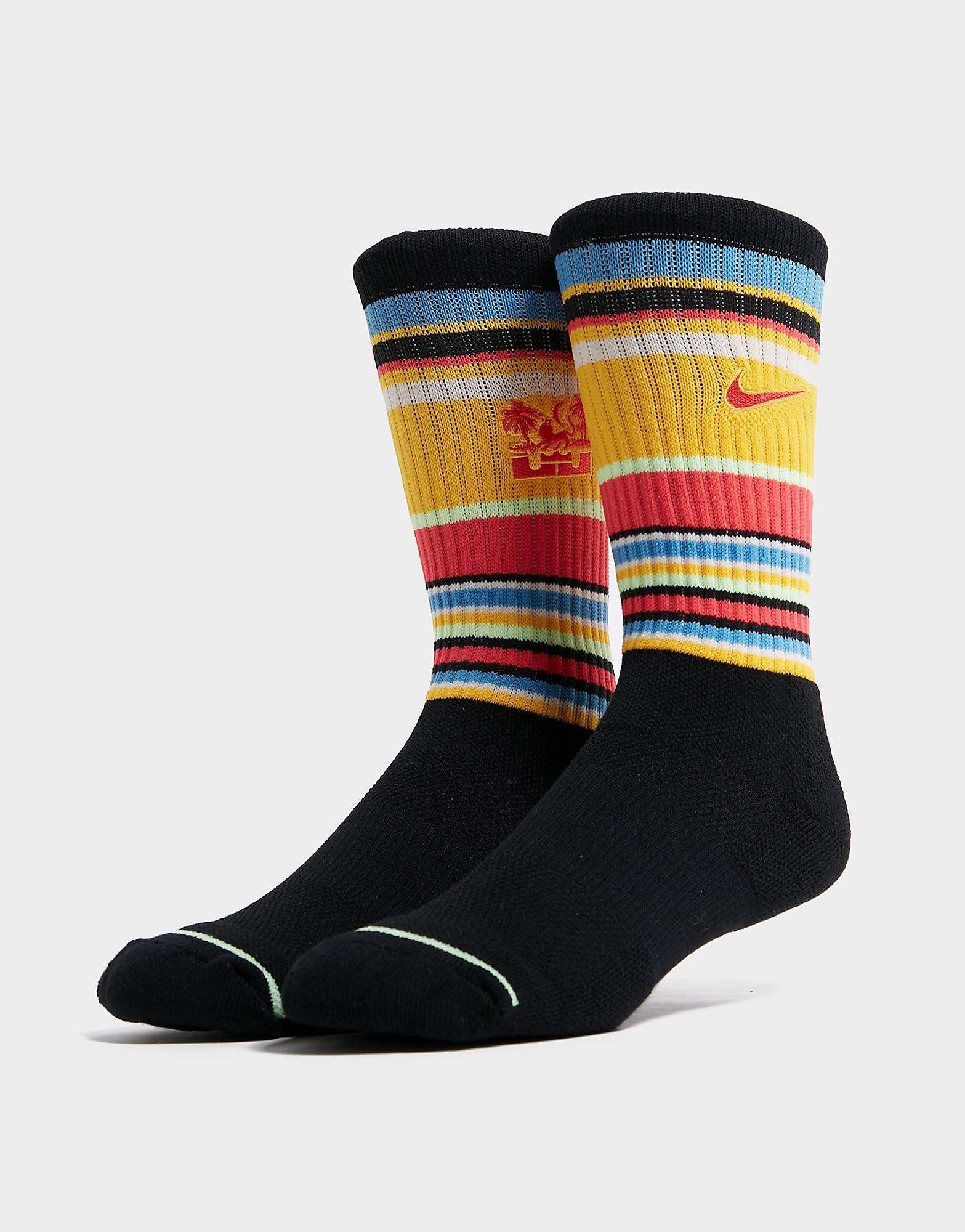 

Nike LeBron James Basketball Crew Socks - Black/Multi Coloured - Mens, Black/Multi Coloured