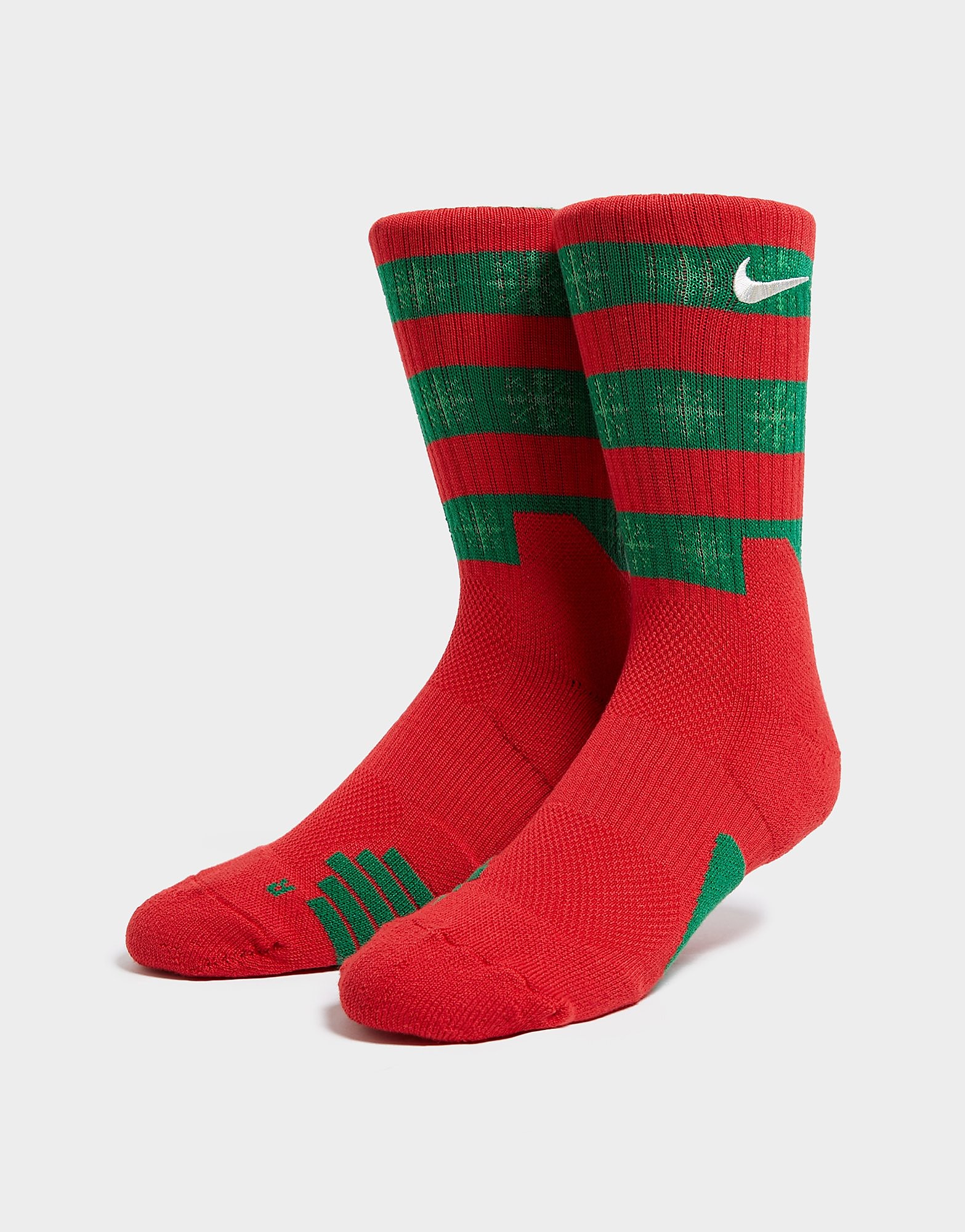 

Nike Elite Xmas Crew Socks - Red - Womens, Red