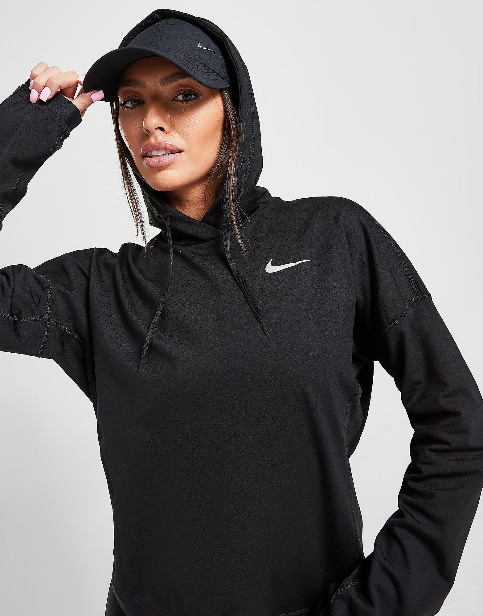 

Nike Running Pacer Overhead Hoodie - Black - Womens, Black