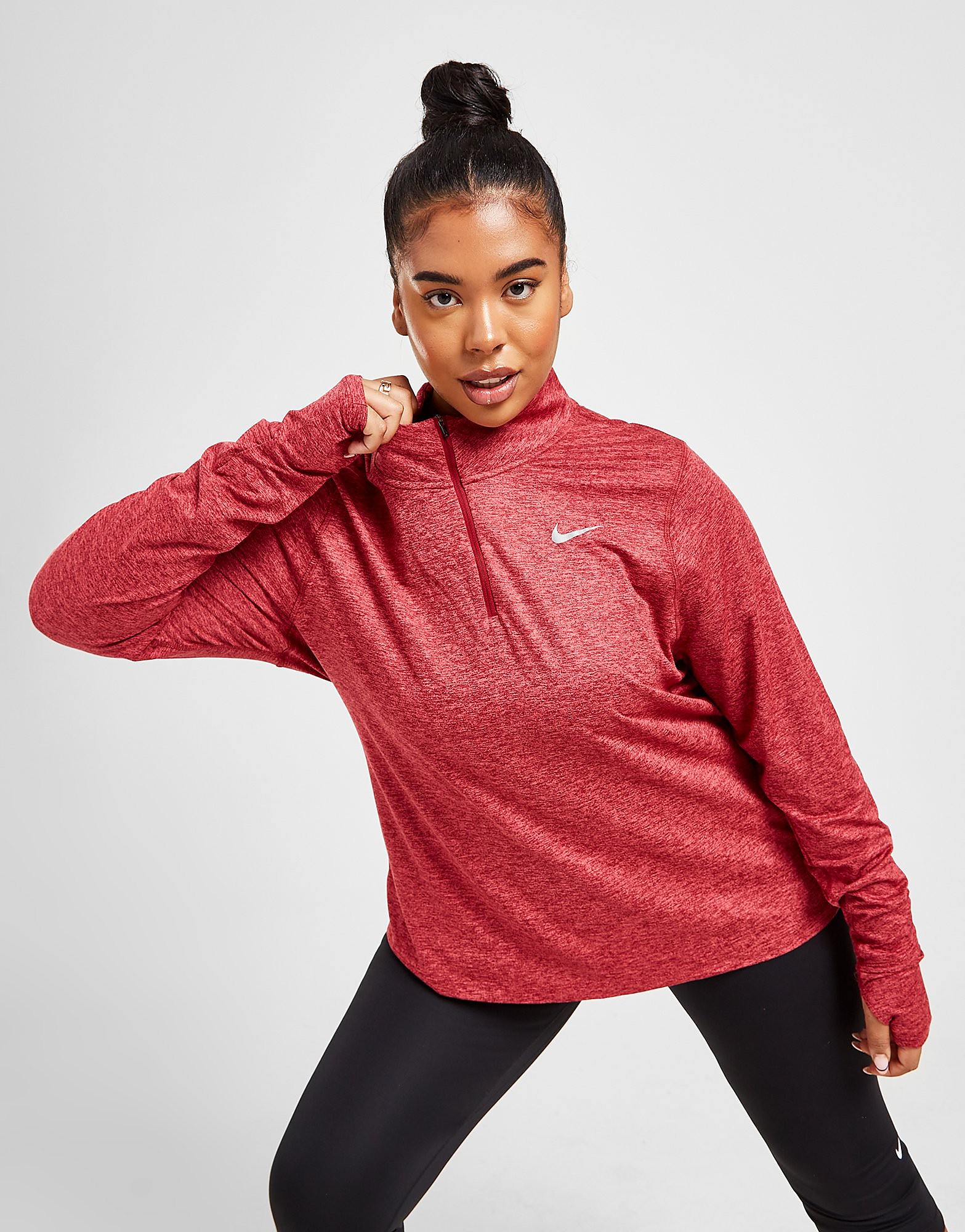

Nike Element Plus Size 1/4 Zip Track Top - Pomegranate/Gypsy Rose/Heather - Womens, Pomegranate/Gypsy Rose/Heather
