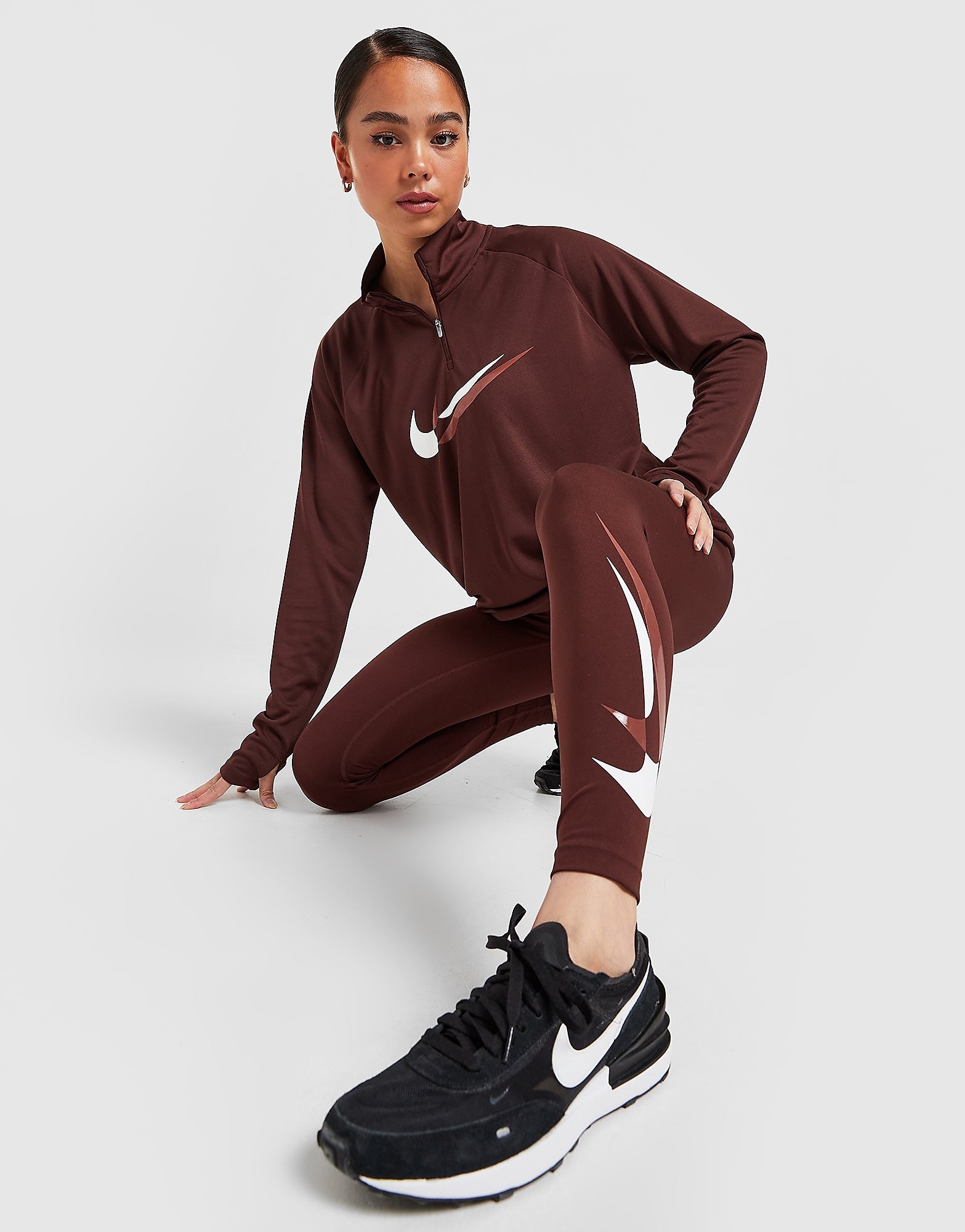 

Nike Swoosh Running Tights - Red - Womens, Red