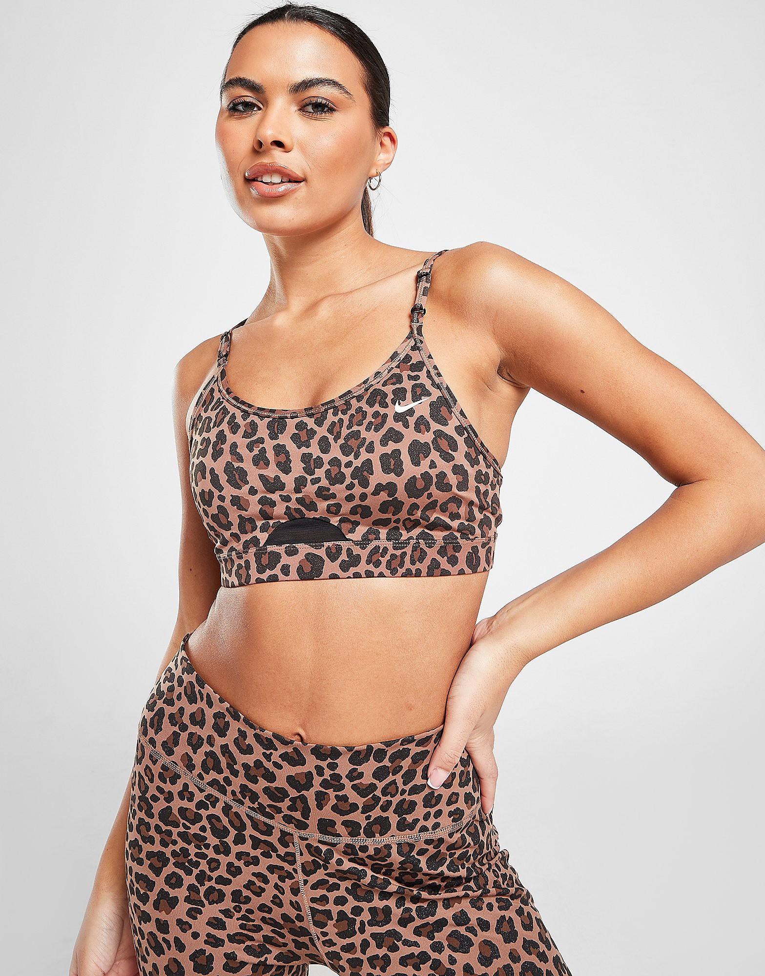 

Nike Training Leopard Indy Sports Bra - Archaeo Brown/Black/White - Womens, Archaeo Brown/Black/White