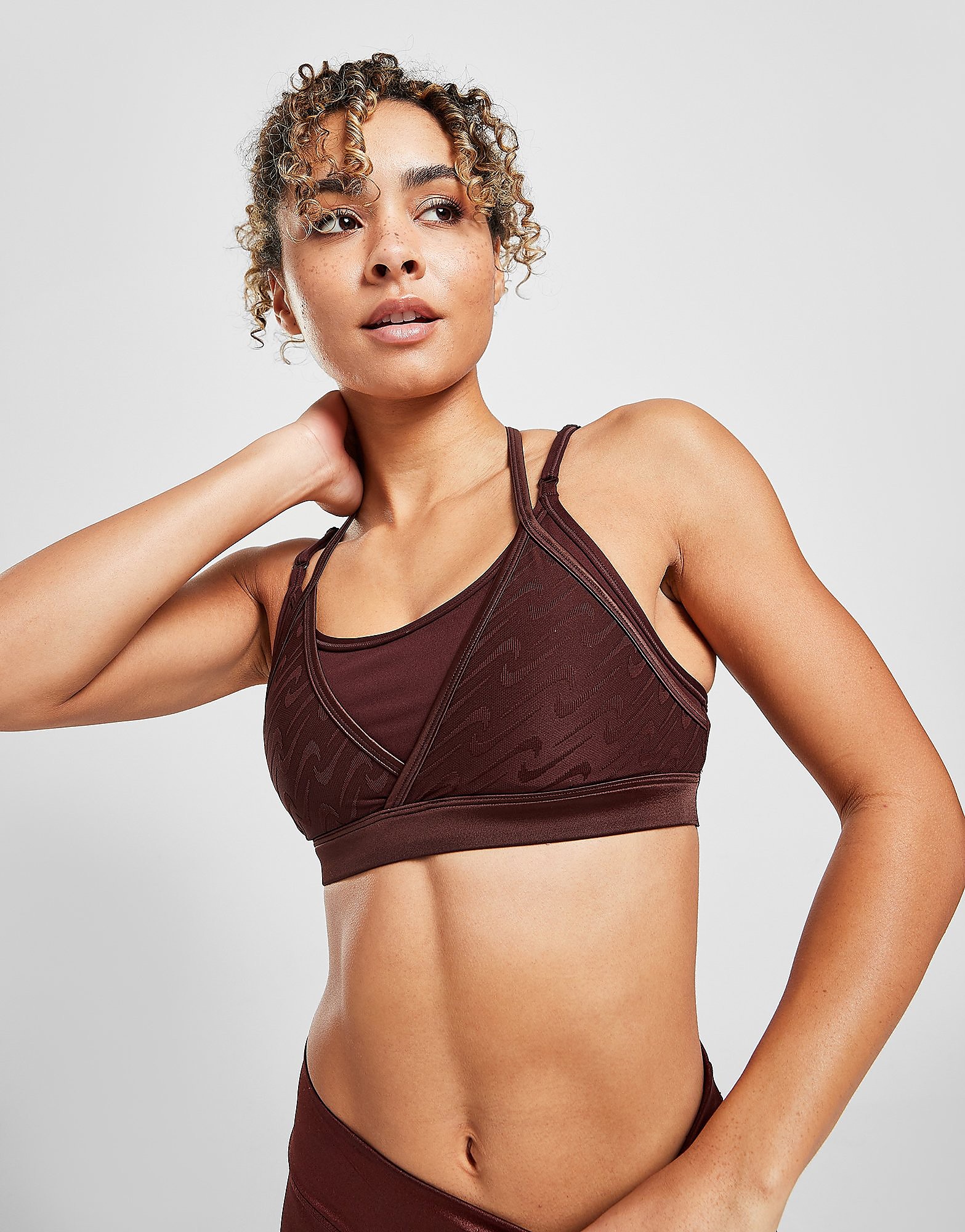 Nike Training Repeat Indy Sports Bra, Brun